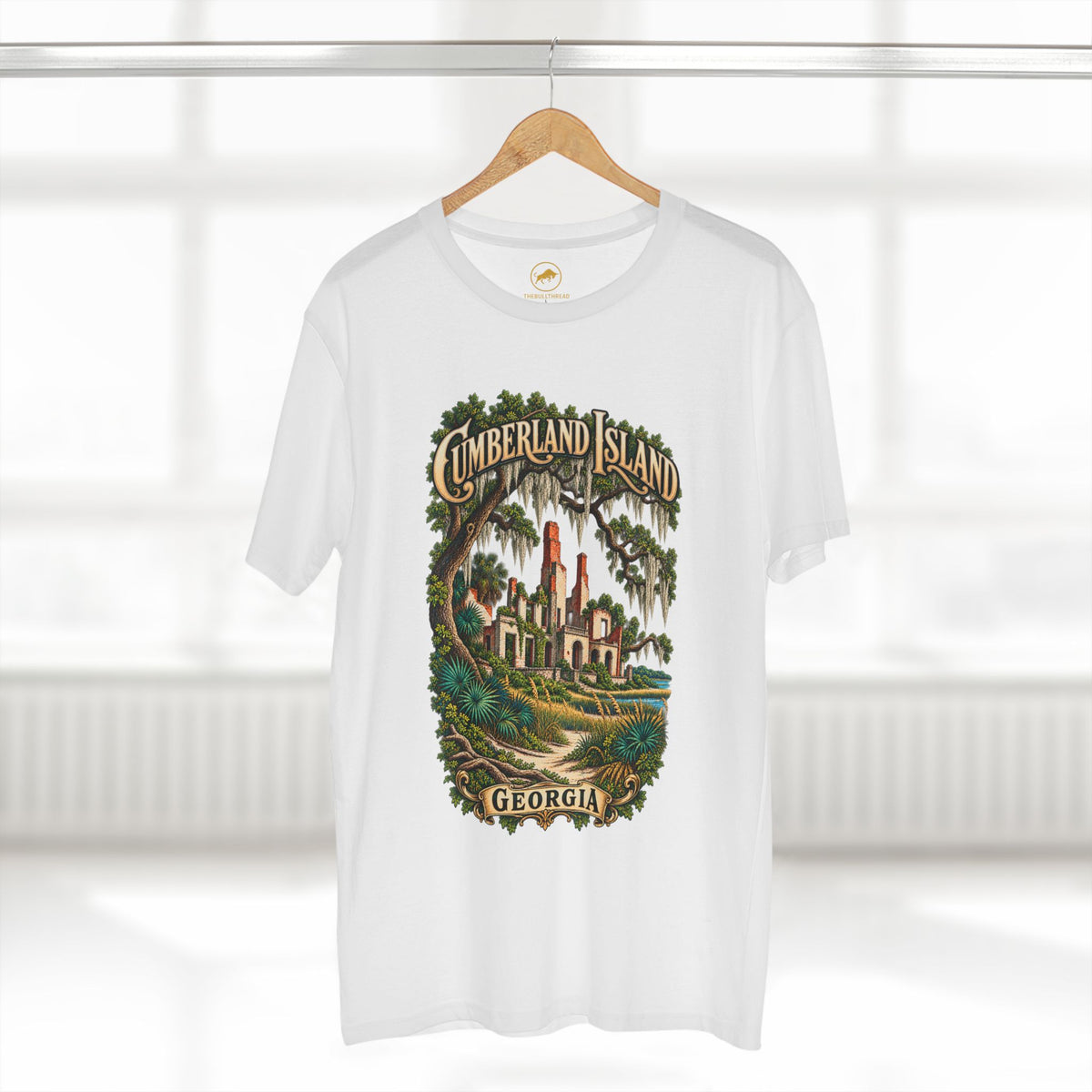 Cumberland Island Georgia Shirt - Dungeness Ruins and Live Oak Coastal Tee