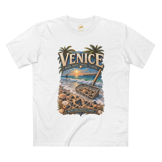 Venice Florida Shark Tooth Hunting Shirt, Shark Tooth Capital Tee, Fossil Hunter Beach T-Shirt, Gulf Coast Florida Souvenir