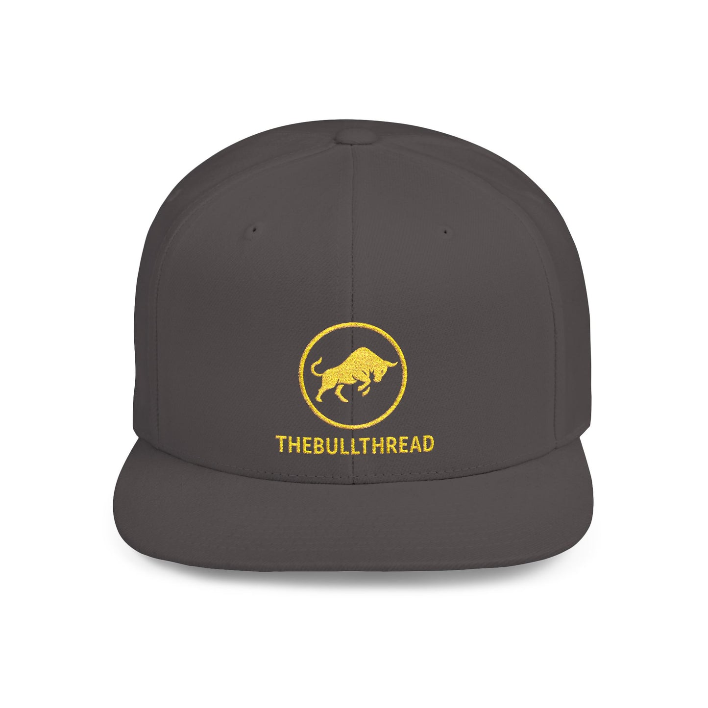 Premium Embroidered Snapback Hat - 6089M Flat-Bill Crypto Cap by TheBullThread