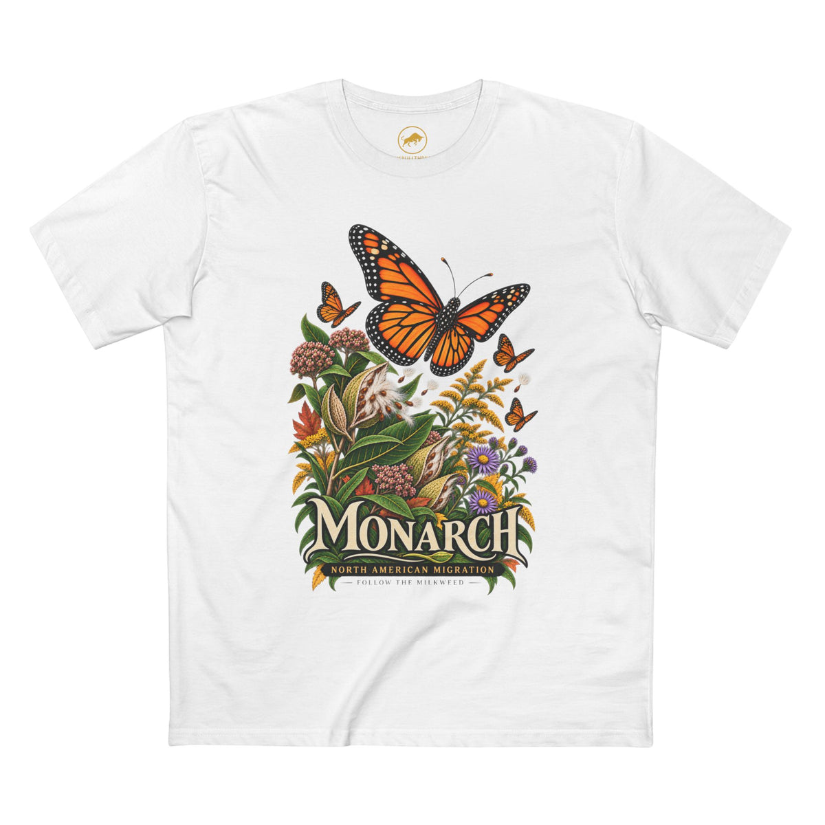 Monarch Butterfly Shirt, Milkweed Migration Nature Tee, Pollinator and Garden Lover Gift.