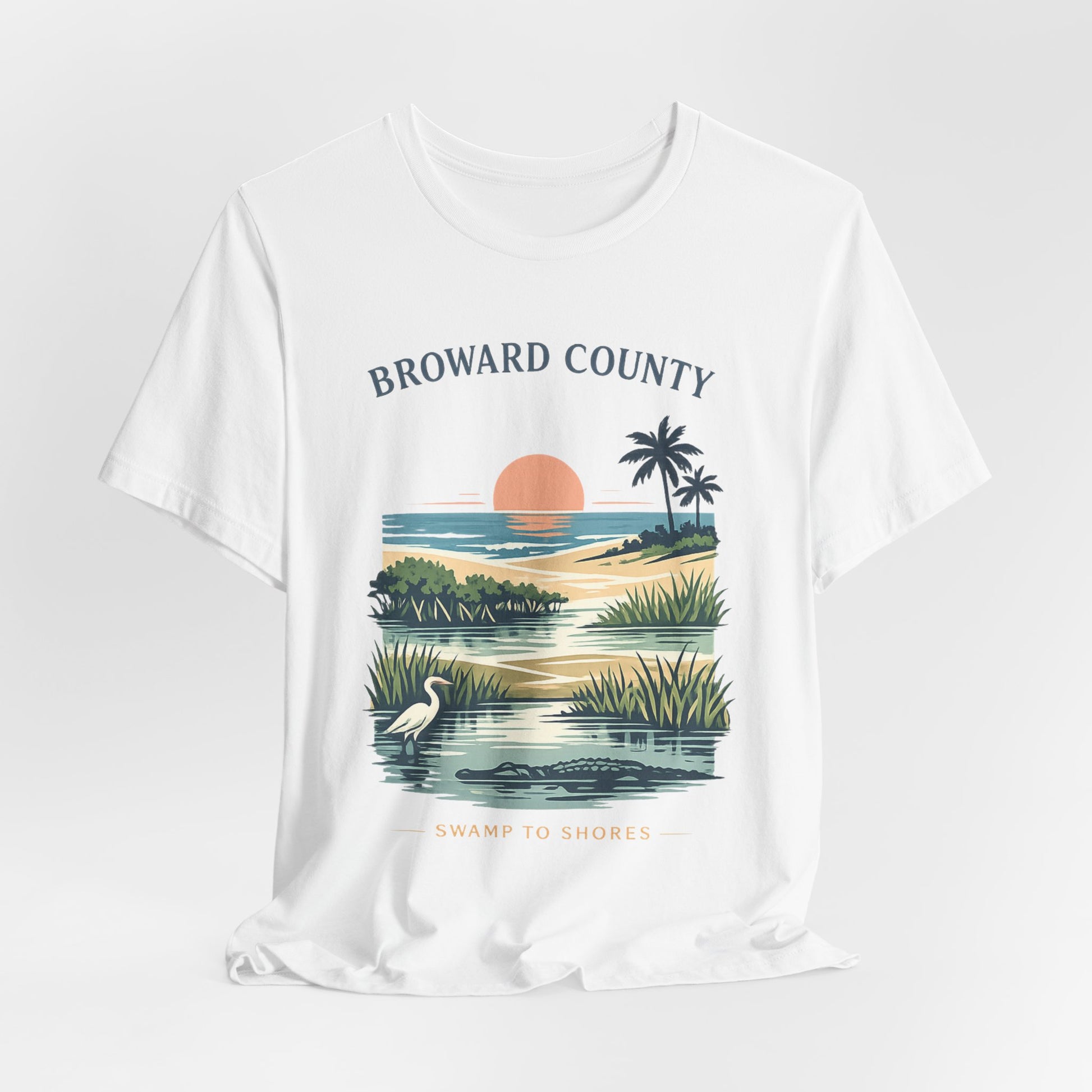 Broward County Florida Shirt - Everglades to Ocean Nature Tee, South Florida Graphic T Shirt, Coastal Art Gift, Mangrove Sunset Shirt.