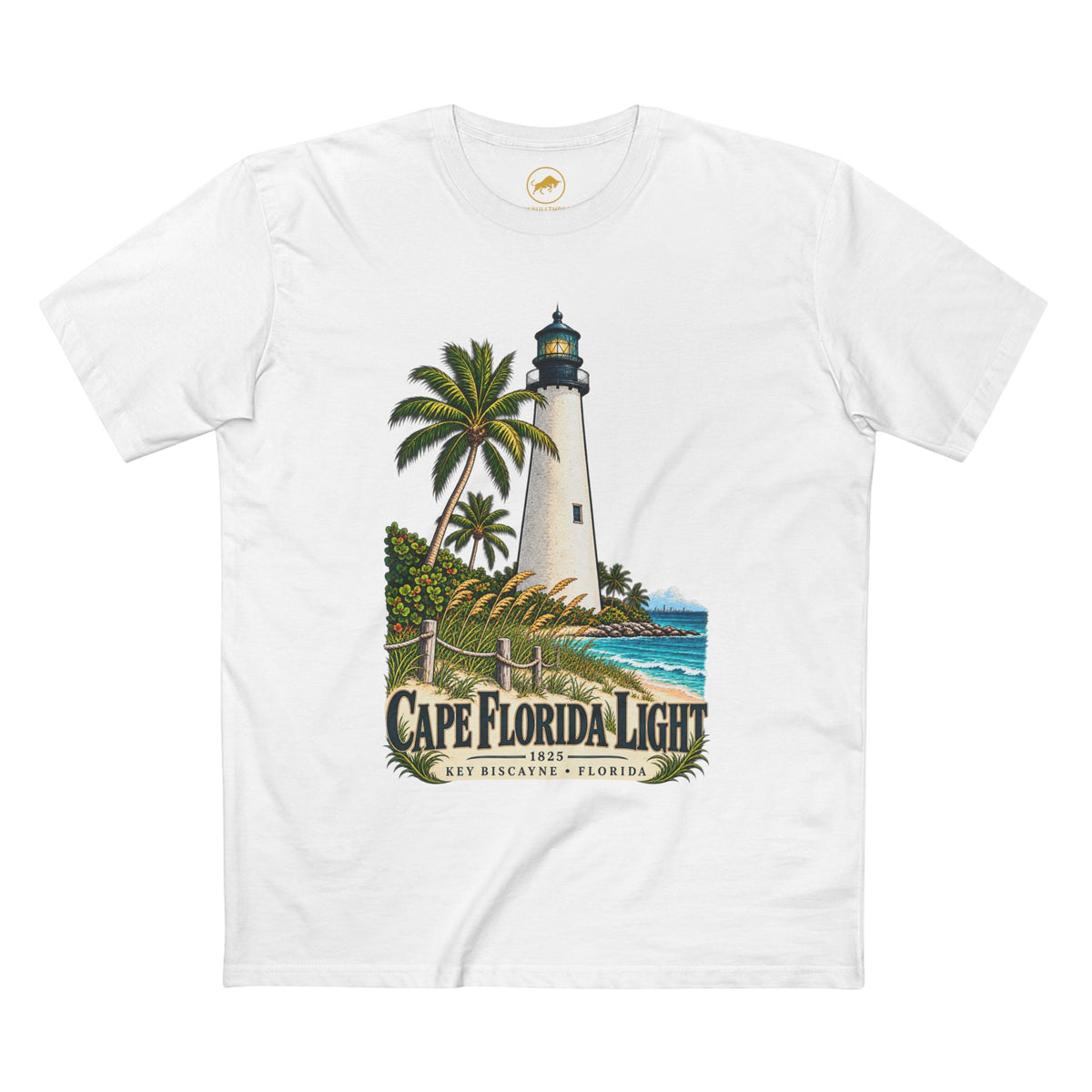 Cape Florida Light Shirt, Key Biscayne Lighthouse Graphic Tee, Florida Coastal Landmark Beach Travel Gift.