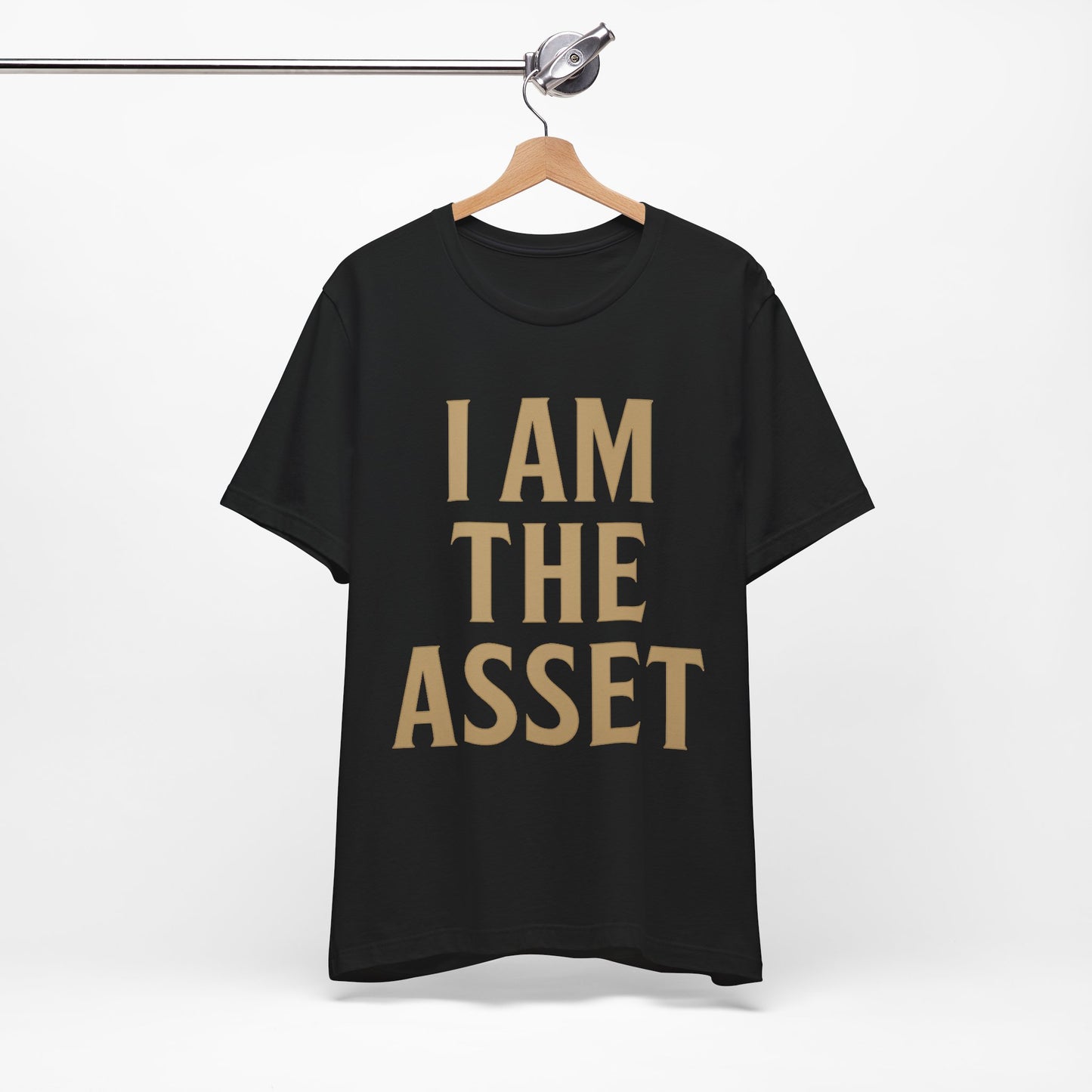 I Am The Asset T-Shirt | Motivational Wealth Mindset Shirt | Premium Black Manifestation Tee by TheBullThread