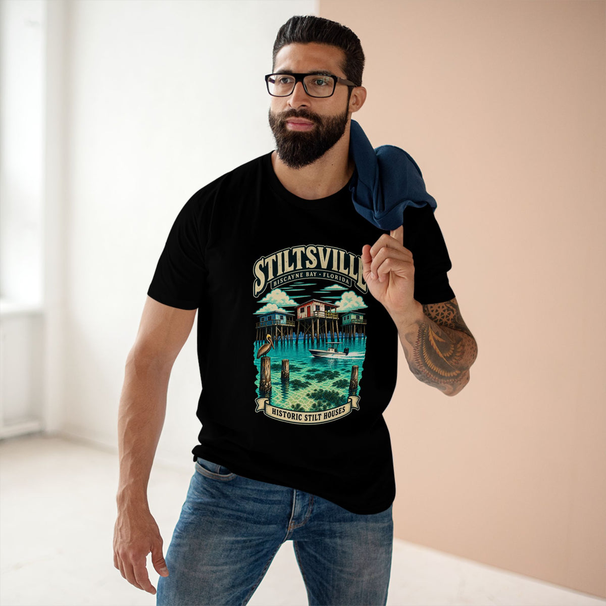 Stiltsville Shirt, Biscayne Bay Florida Historic Stilt Houses and Miami Boating Tee.