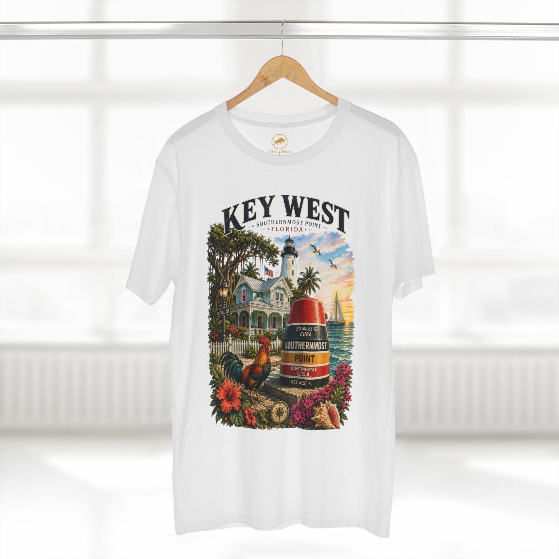 Key West Florida Shirt Southernmost Point Buoy Tee | Key West Lighthouse & Duval Street Graphic Shirt | Florida Keys Vacation Souvenir Gift.
