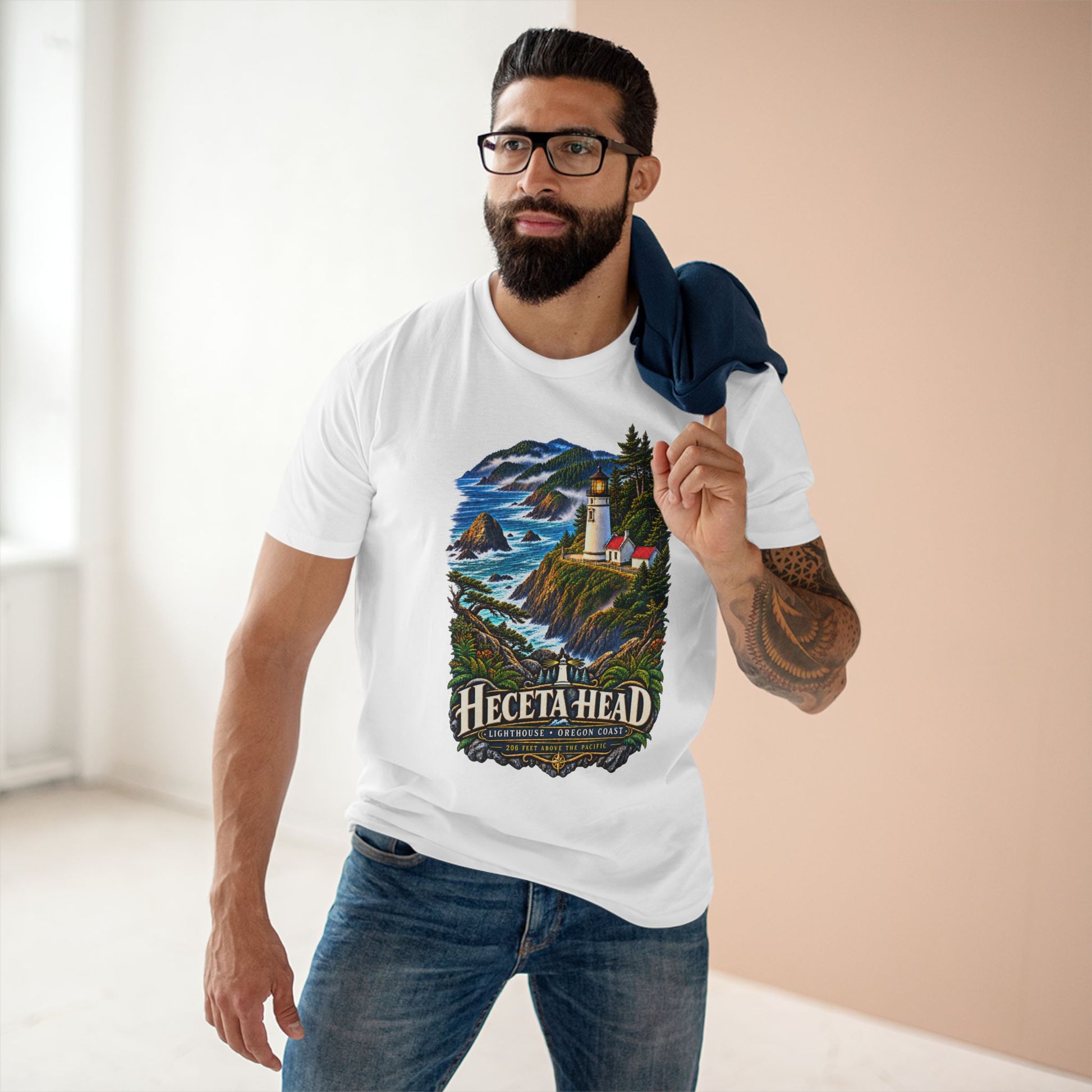 Heceta Head Lighthouse Shirt, Oregon Coast T Shirt, Pacific Northwest Tee, Florence Oregon Gift, Coastal Landmark Shirt.