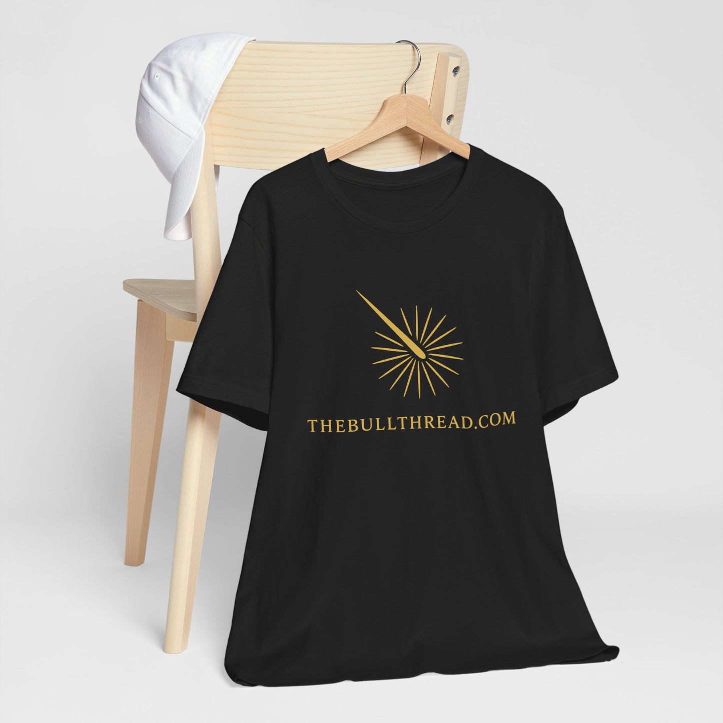 I Am Light Motivational Shirt - Gold Sunburst Beam Graphic Tee | Premium Black Streetwear with Inspirational Quote Back | TheBullThread