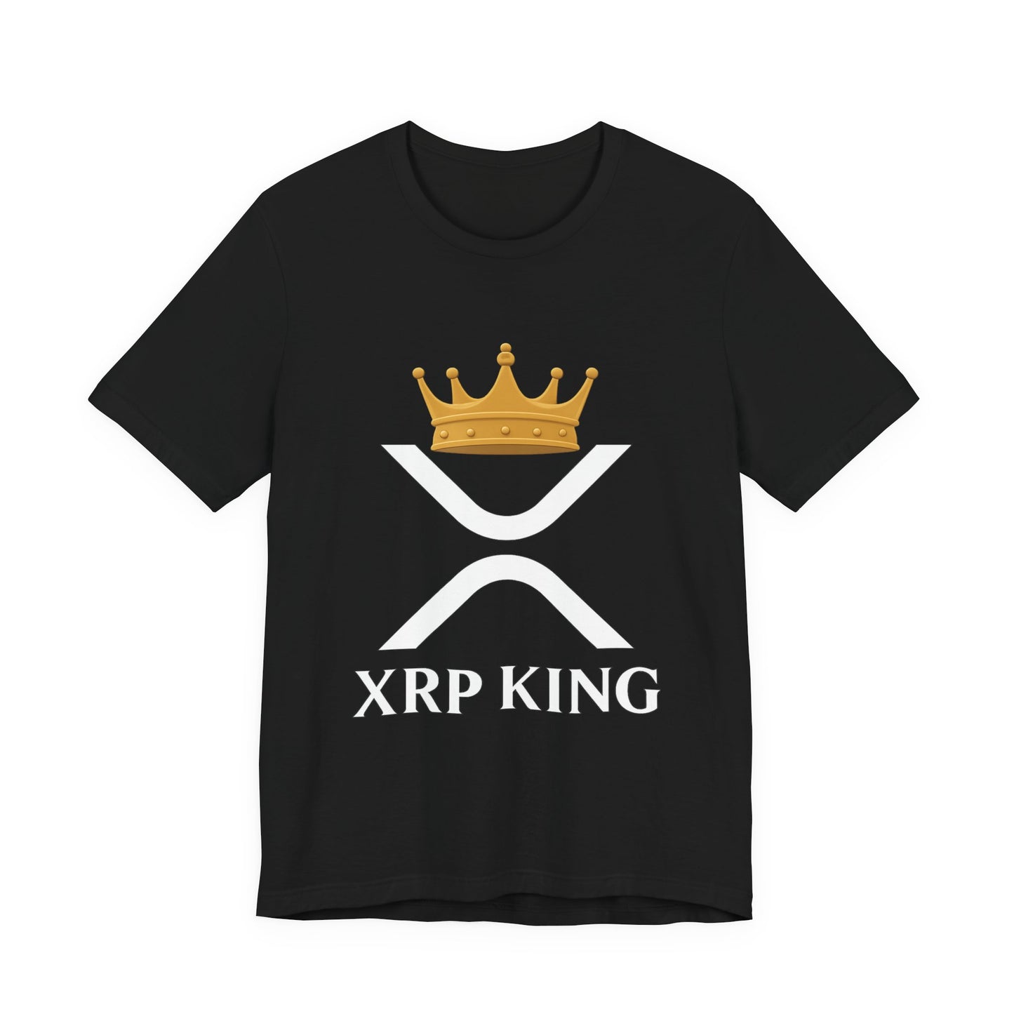Premium XRP Crypto T-Shirt - XRP King Crowned Royalty Design by TheBullThread