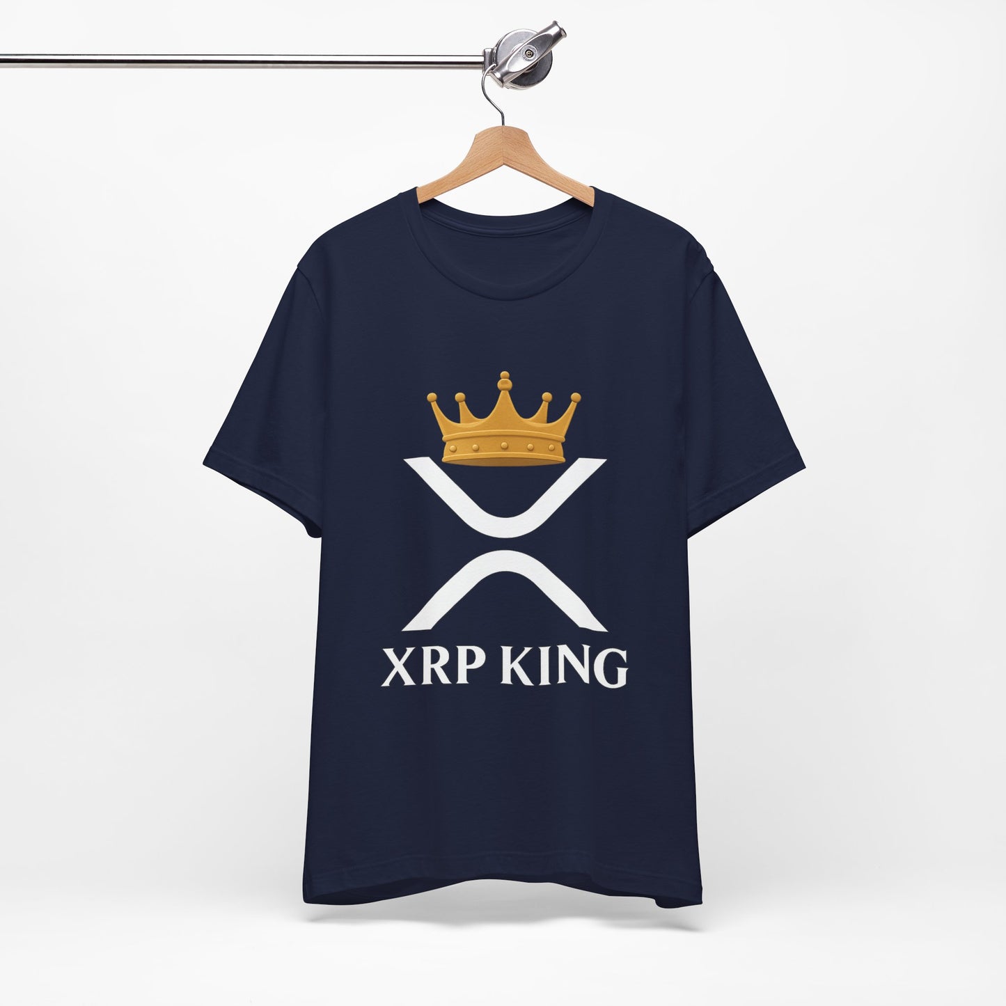 Premium XRP Crypto T-Shirt - XRP King Crowned Royalty Design by TheBullThread