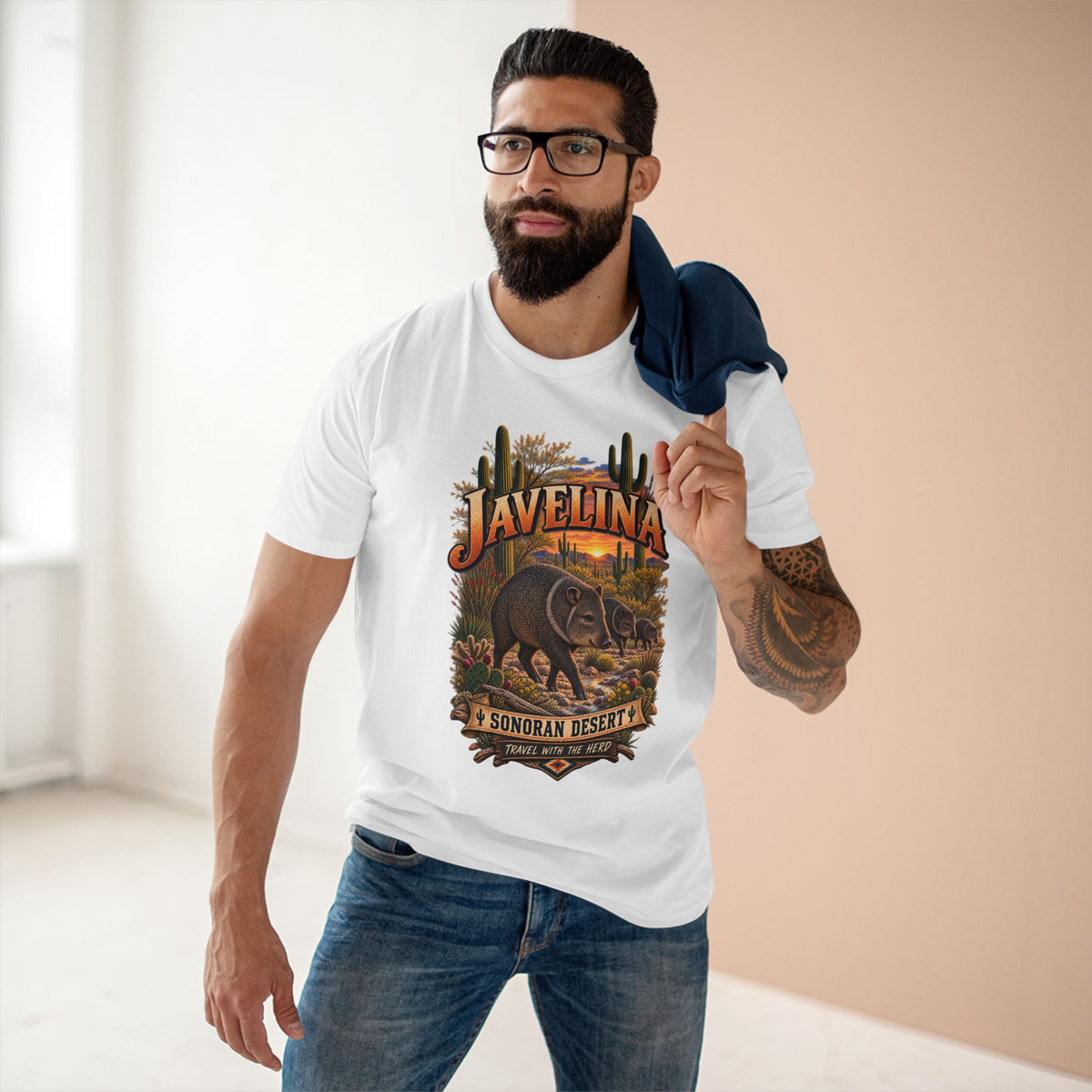 Javelina Shirt, Collared Peccary Sonoran Desert Arizona Southwest Wildlife Graphic.