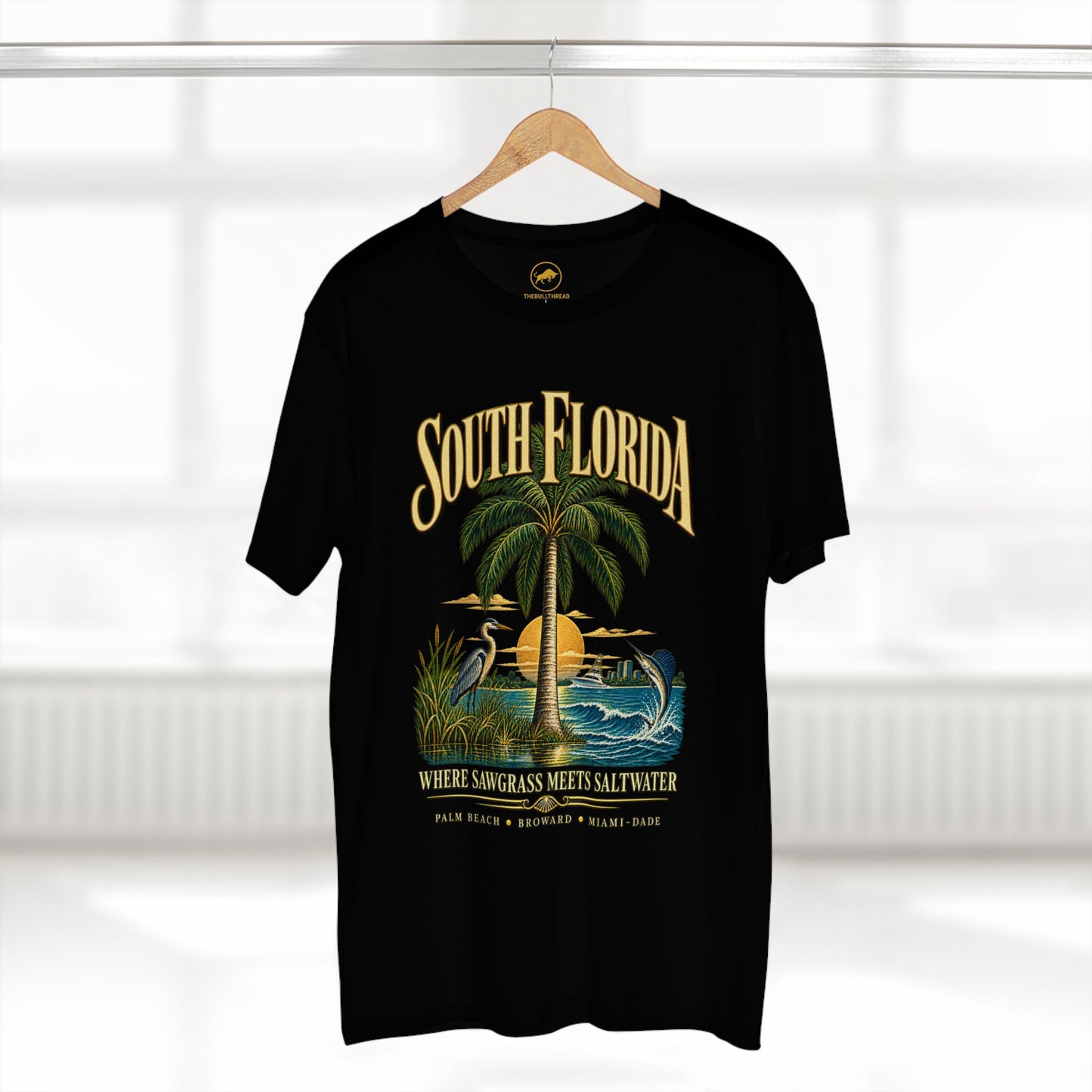 South Florida Shirt, Vintage Coastal Florida Tee, Palm Beach Broward Miami-Dade, Sawgrass & Saltwater.