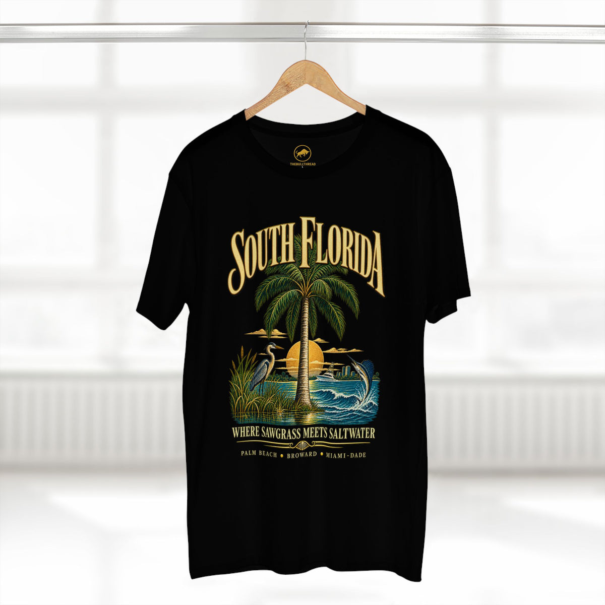 South Florida Shirt, Vintage Coastal Florida Tee, Palm Beach Broward Miami-Dade, Sawgrass & Saltwater.