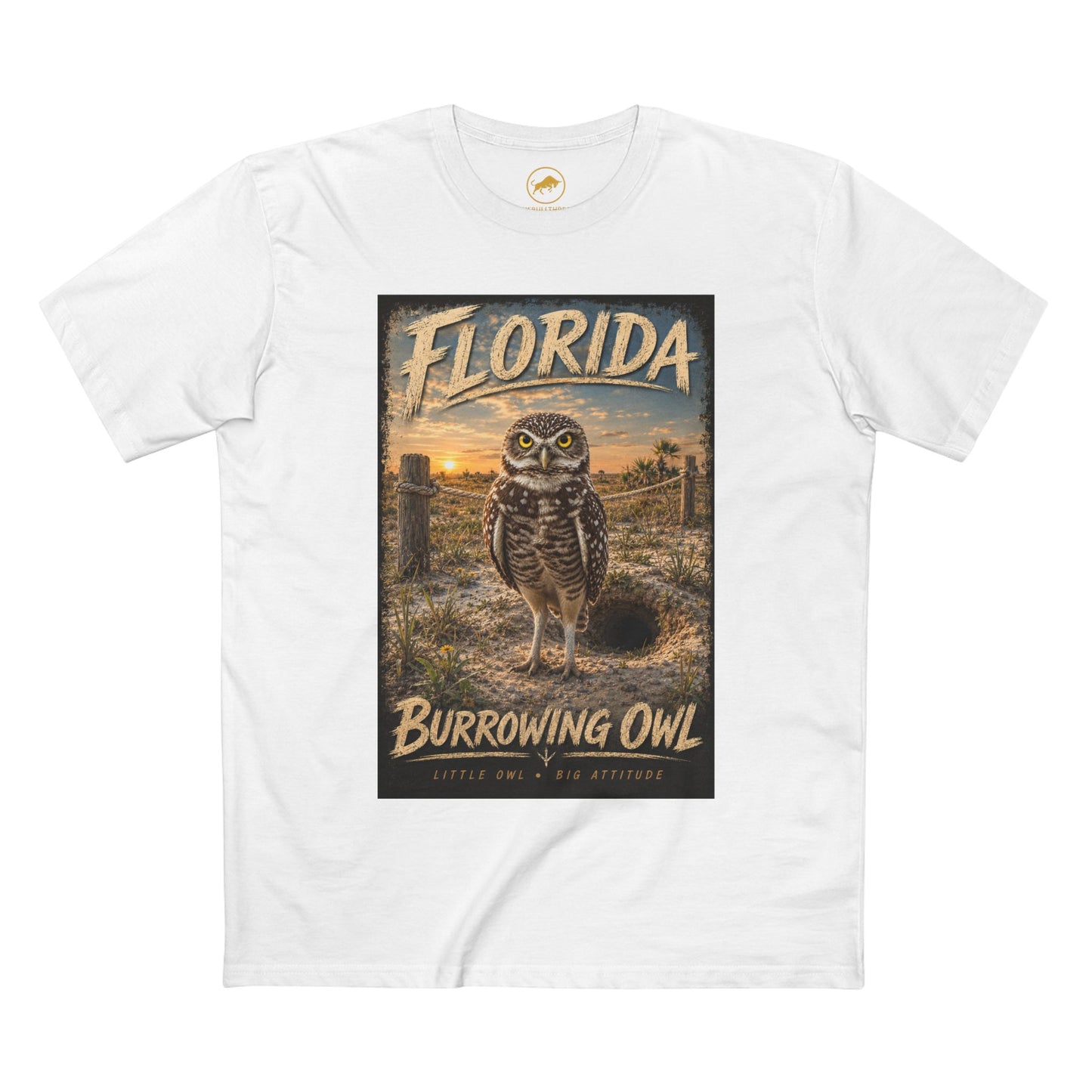 Florida Burrowing Owl T-Shirt - Vintage Wildlife Graphic Tee.