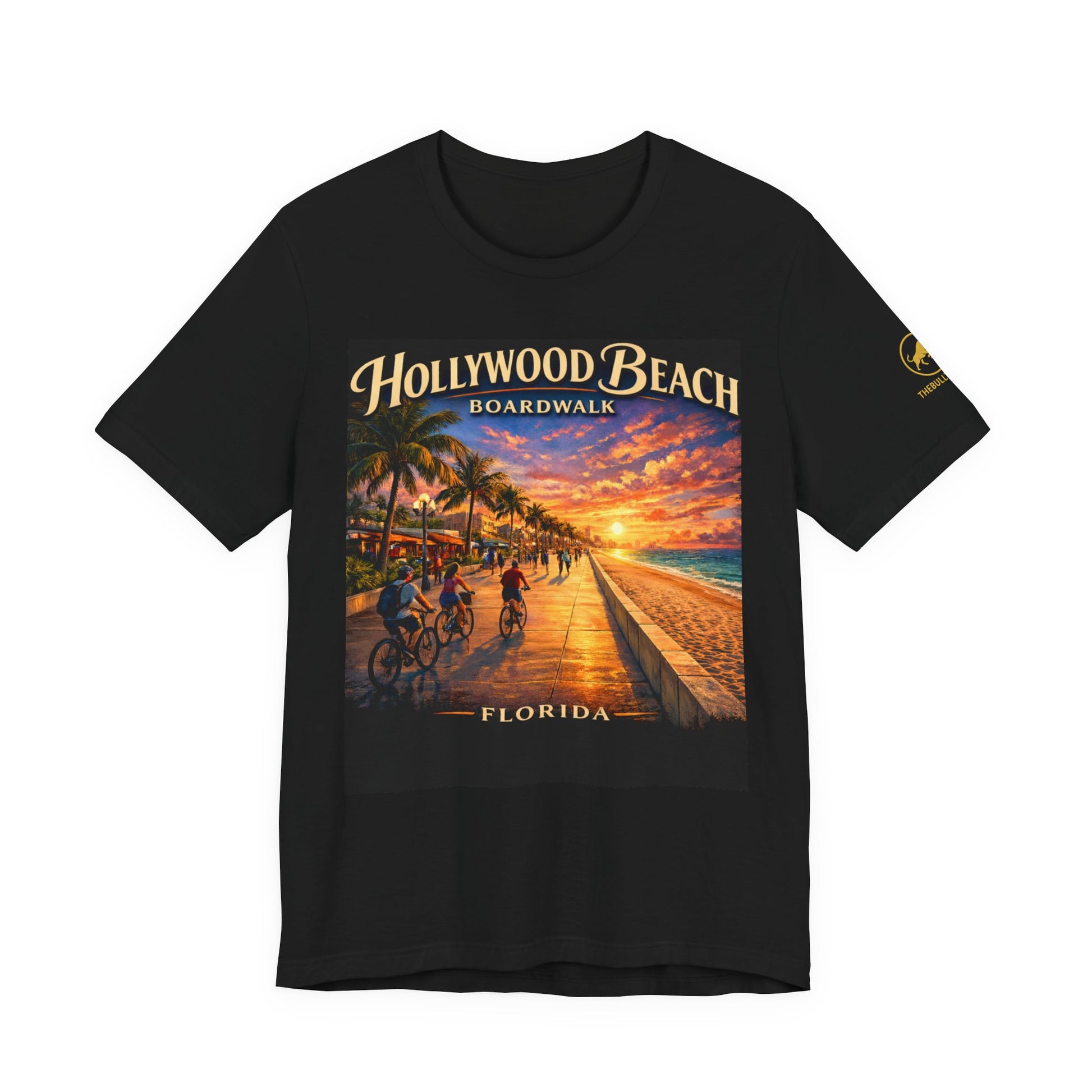 Hollywood Beach Boardwalk Florida Shirt, Hollywood Beach Tee, Florida Beach Shirt, South Florida Boardwalk Tee, Coastal Sunset Shirt.