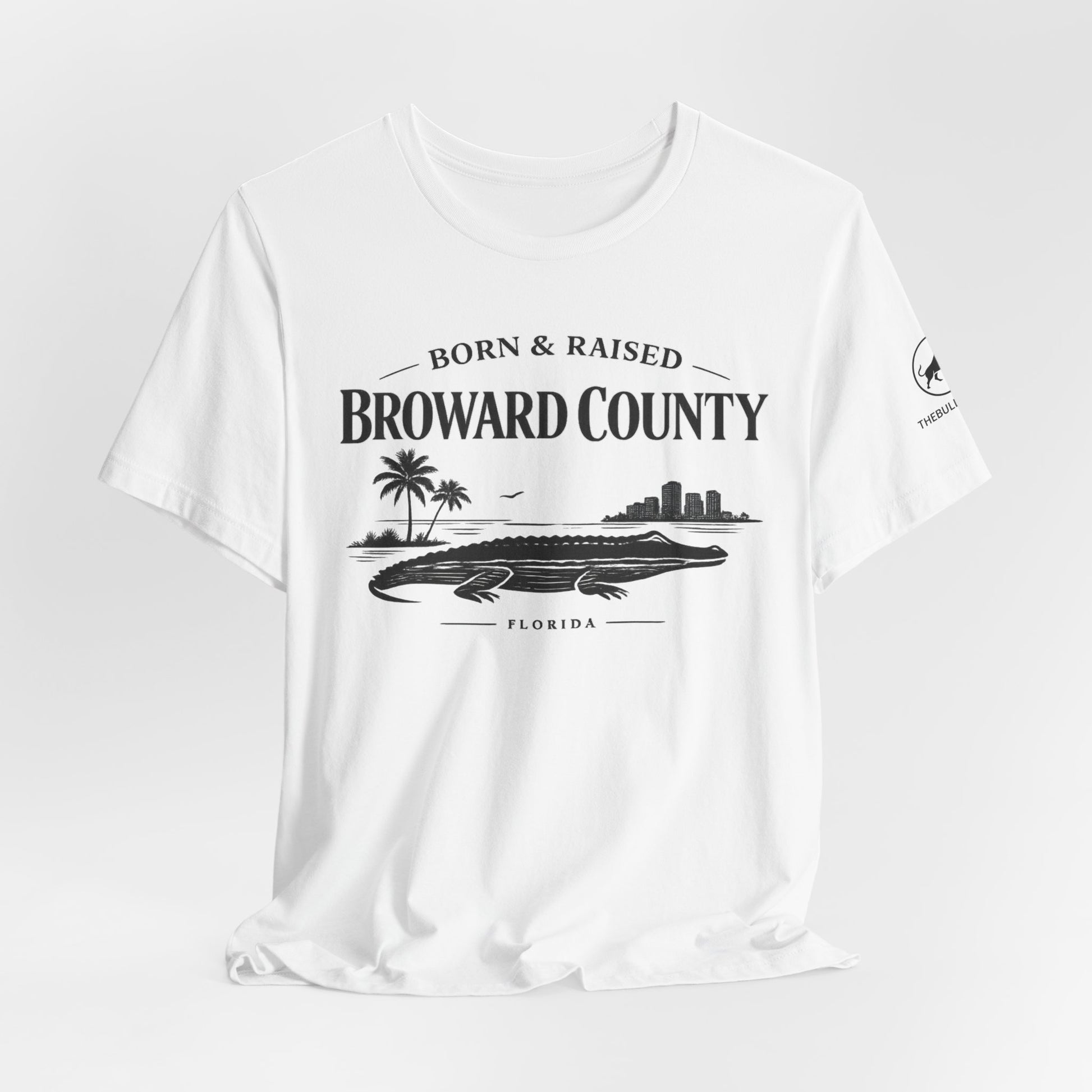 Broward County Born & Raised Shirt, South Florida Coastal Tee, 954 Florida Local Shirt, Fort Lauderdale Beach T-Shirt, Minimalist White Tee.