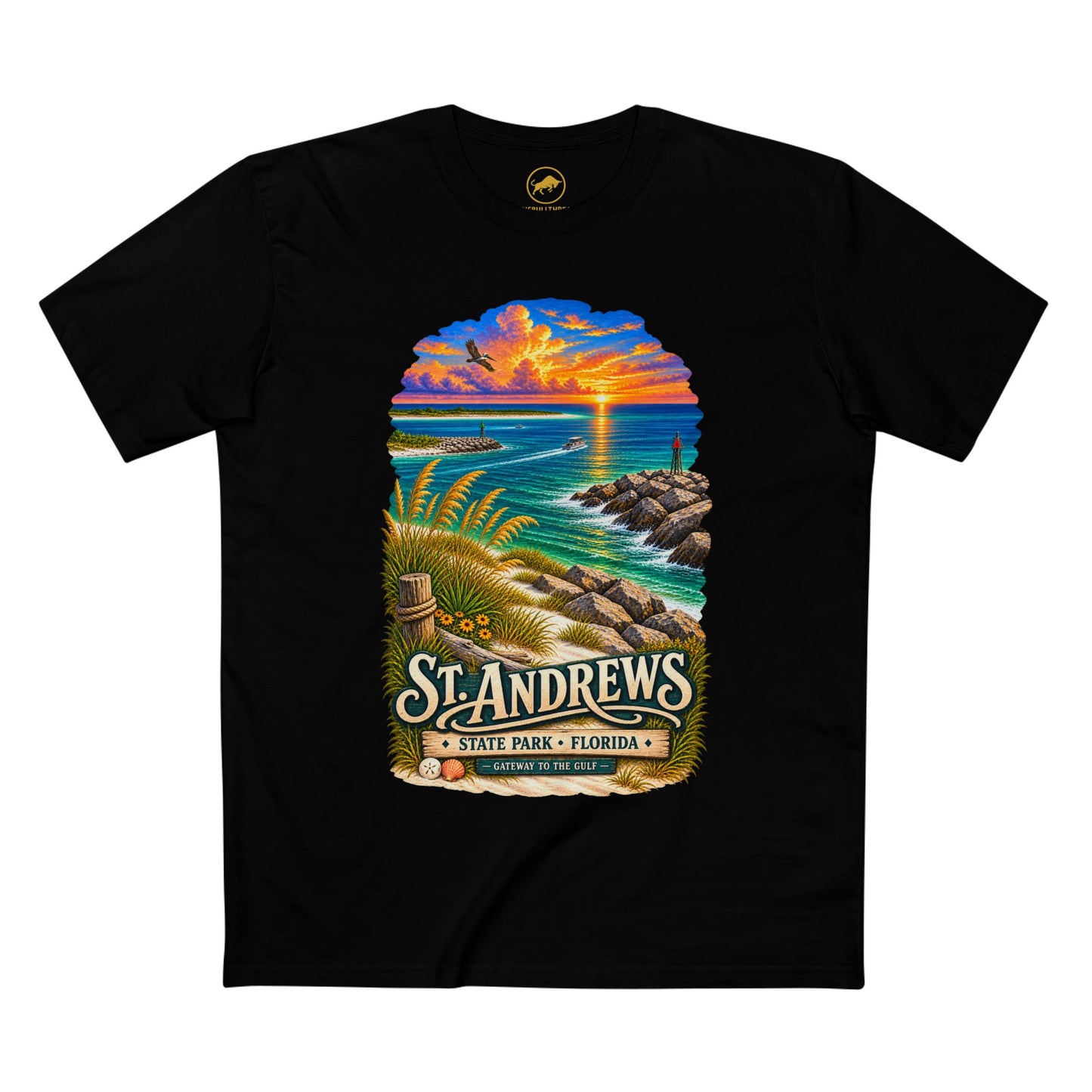 St Andrews State Park Shirt, Panama City Beach Florida Vintage Graphic Tee.