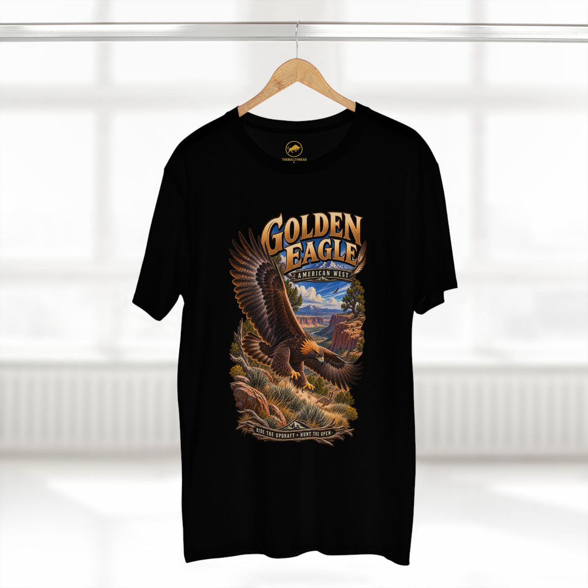 Golden Eagle Shirt, American West Wildlife Tee, Western Bird of Prey Graphic T-Shirt, Raptor Nature Gift.