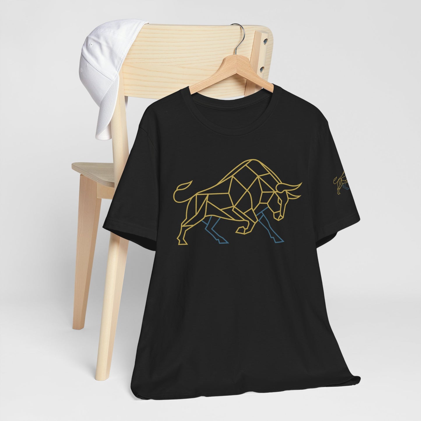Premium Minimalist Crypto T-Shirt - Geometric Bull Graphic Inspired by Bitcoin & XRP by TheBullThread