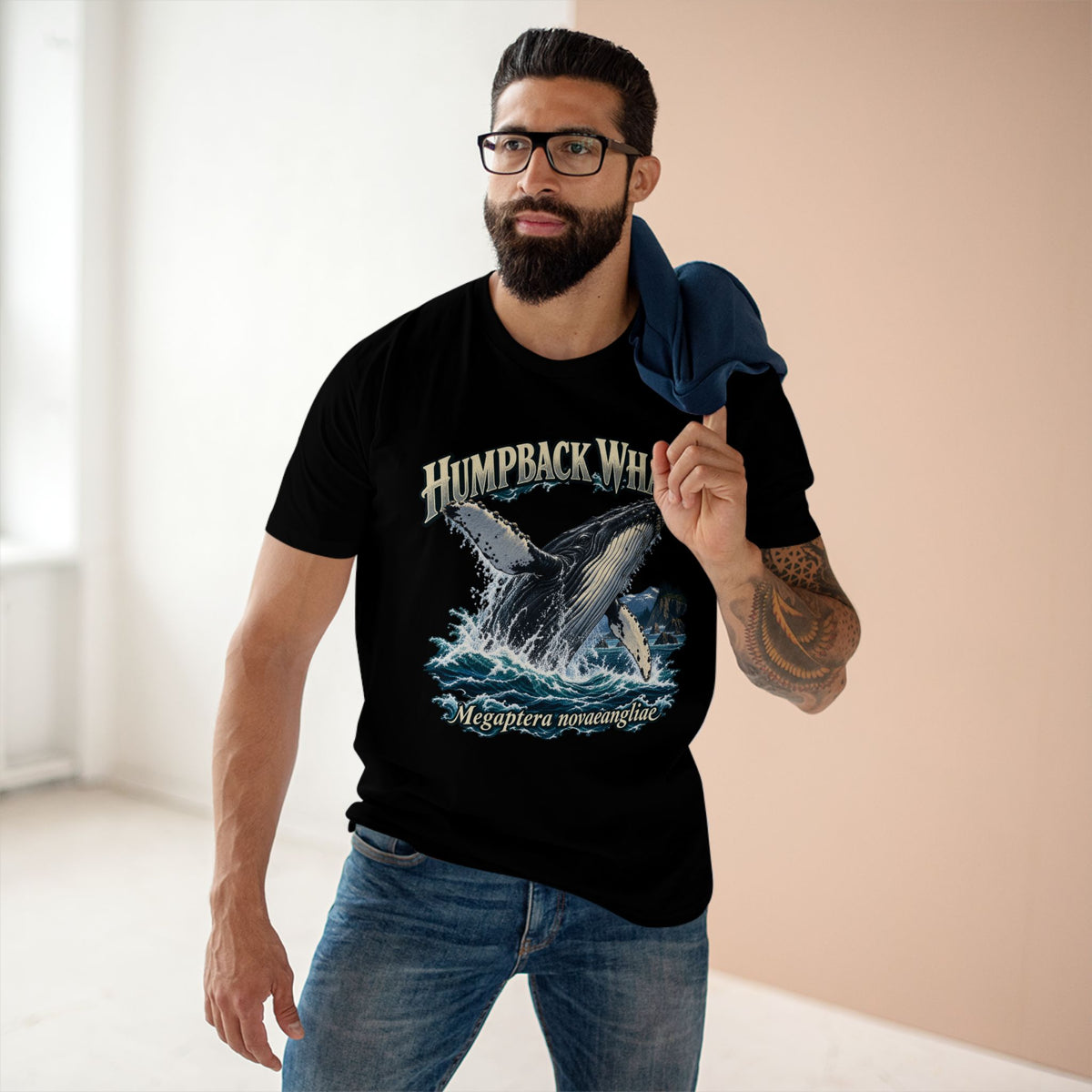 Humpback Whale Shirt, Breaching Ocean Wildlife Tee.