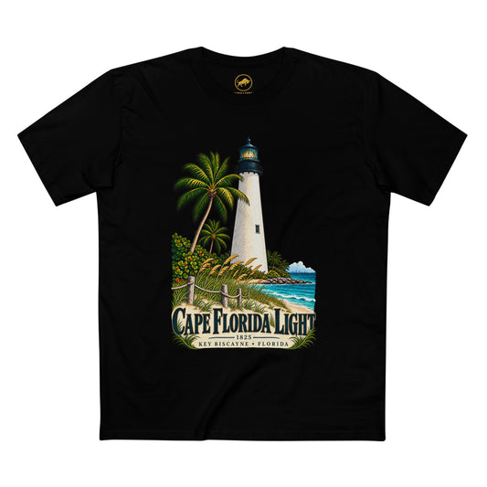 Cape Florida Light Shirt, Key Biscayne Lighthouse Graphic Tee, Florida Coastal Landmark Beach Travel Gift.