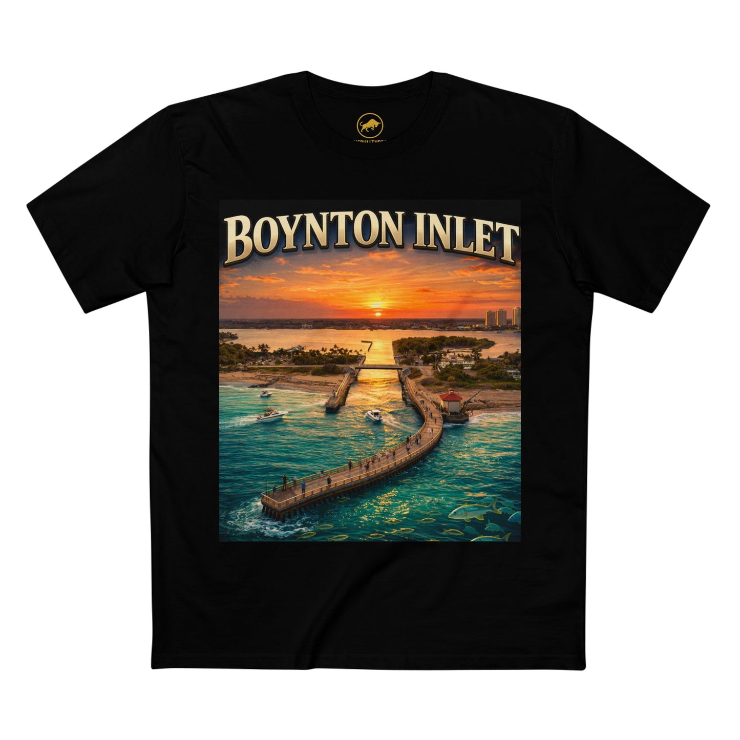 Boynton Inlet Shirt, Florida Coastal Shirt, Boynton Beach Tee, Fishing Pier Shirt, Ocean Inlet Tee, South Florida Shirt, AS Colour 5001.