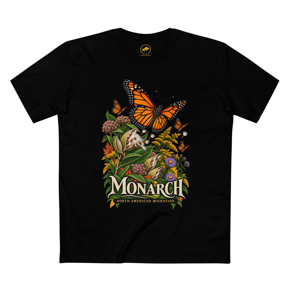Monarch Butterfly Shirt, Milkweed Migration Nature Tee, Pollinator and Garden Lover Gift.