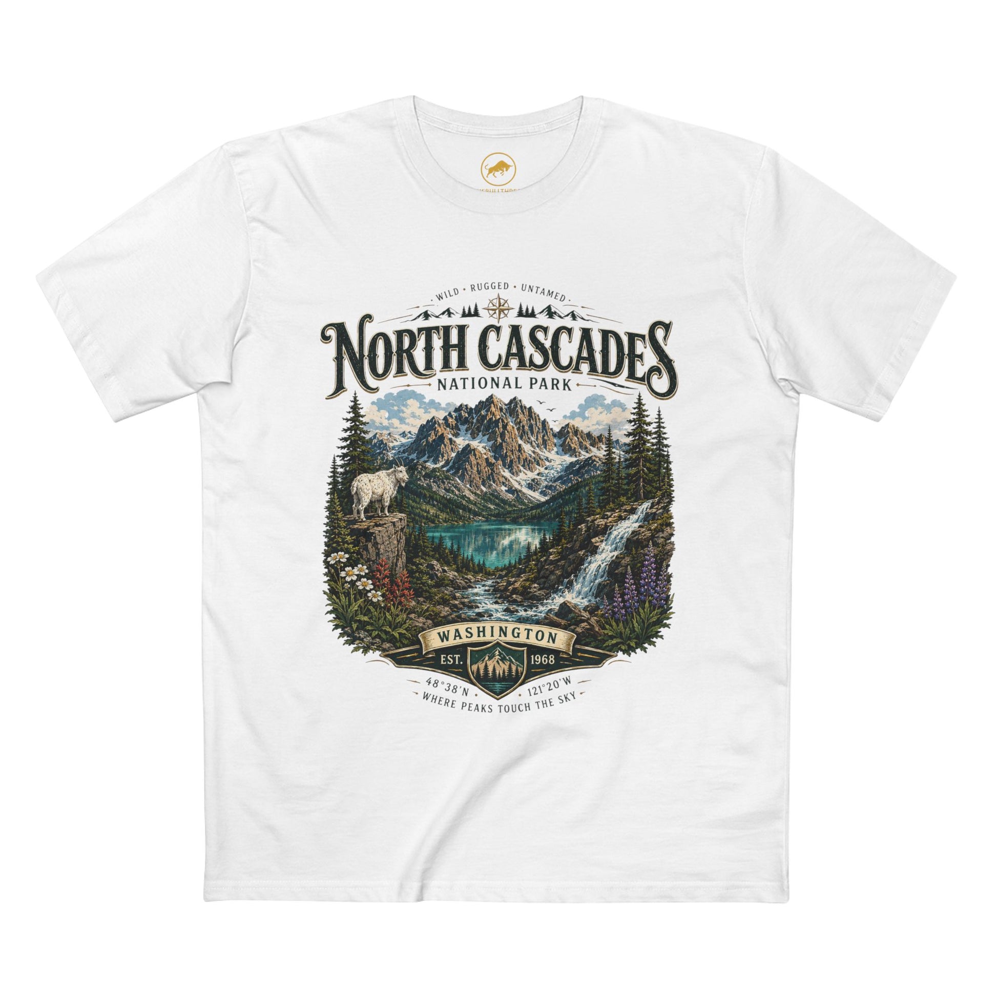 North Cascades National Park Shirt, Washington Hiking T-Shirt, Mountain Landscape Tee, Pacific Northwest Gift, Adventure Graphic Tee.