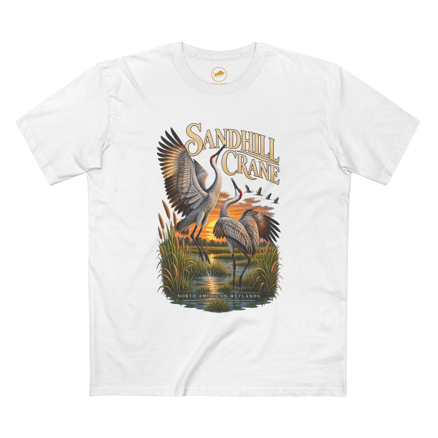 Sandhill Crane Shirt, Bird Watching T-Shirt, Wetland Wildlife Tee, Bird Lover Gift, Nature Birder Shirt.