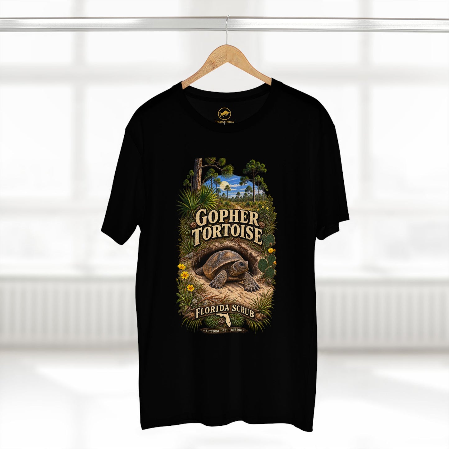 Gopher Tortoise Shirt, Florida Scrub Wildlife Graphic Tee, Natural History T-Shirt
