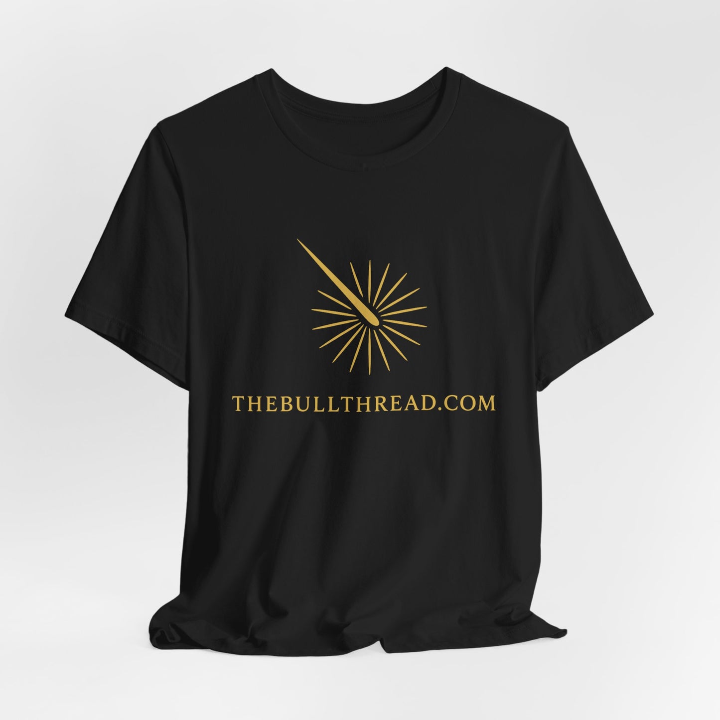 I Am Light Motivational Shirt - Gold Sunburst Beam Graphic Tee | Premium Black Streetwear with Inspirational Quote Back | TheBullThread