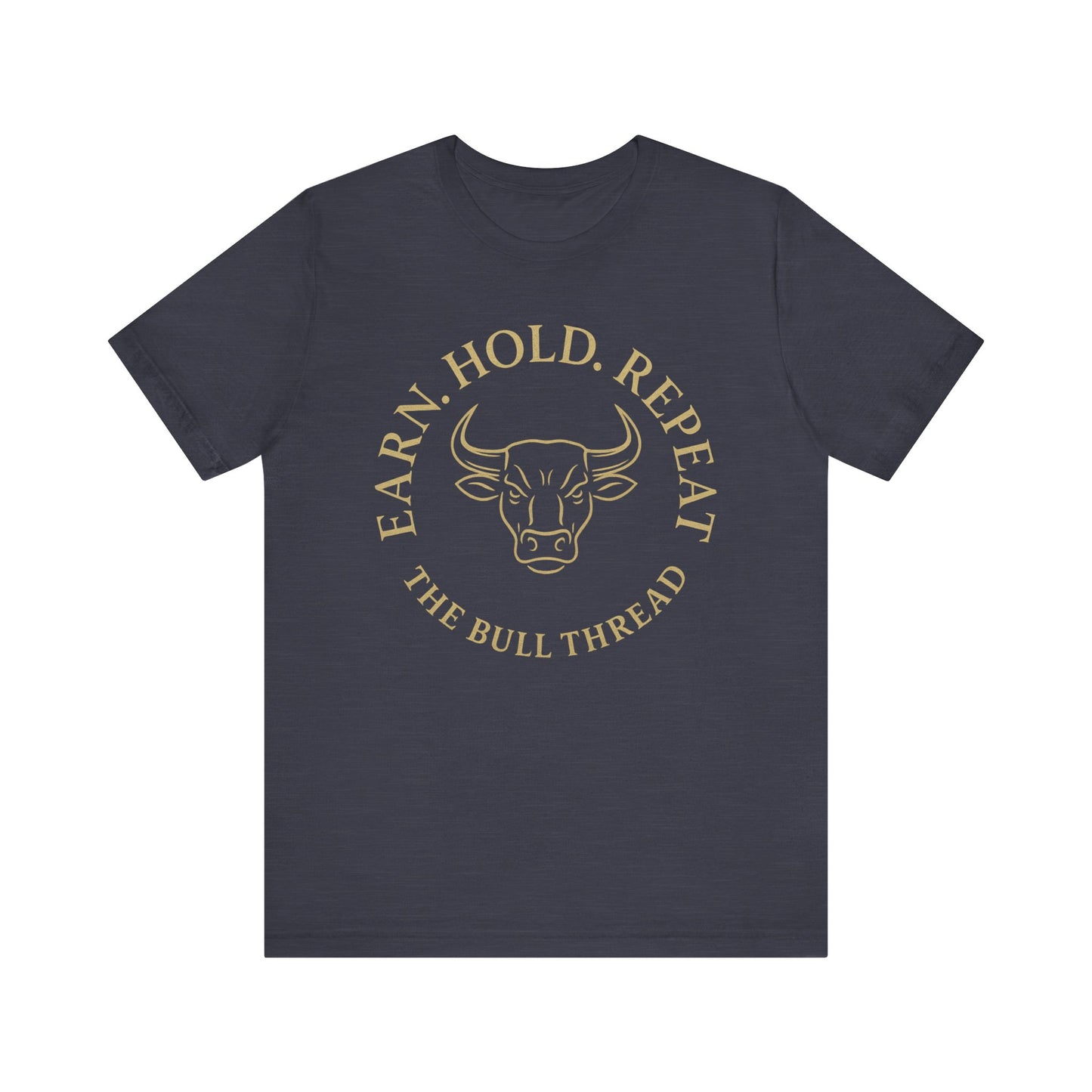 Premium Crypto Investor Tee - Earn Hold Repeat Emblem by TheBullThread