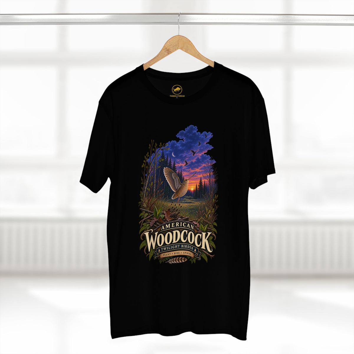 American Woodcock Shirt: Twilight Sky Dance Timberdoodle Birding Tee