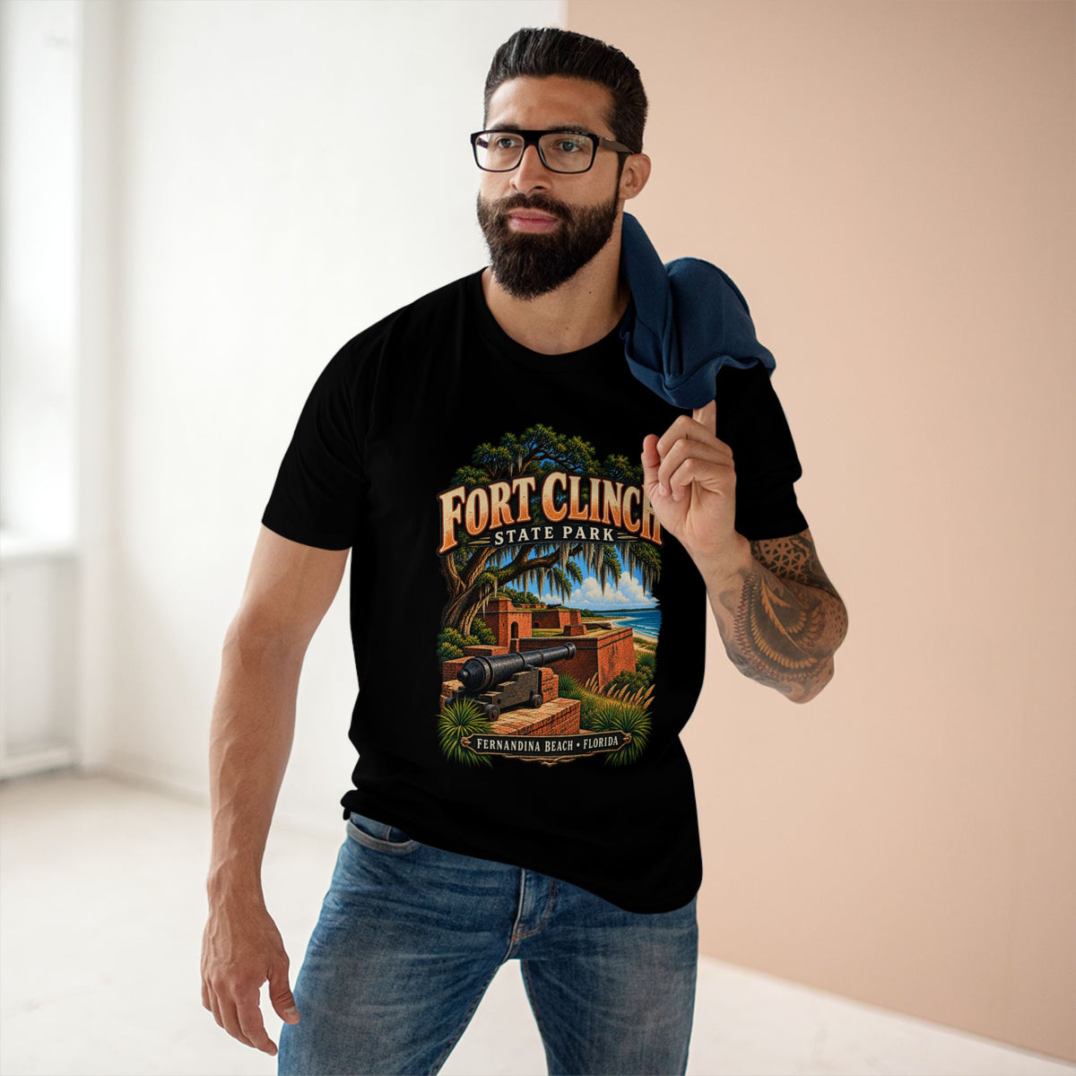 Fort Clinch State Park Shirt, Fernandina Beach Florida Historic Cannon Graphic Tee.