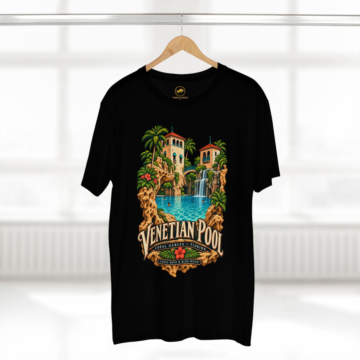 Venetian Pool Shirt, Coral Gables Florida Historic Coral Rock Swimming Pool Travel Tee.