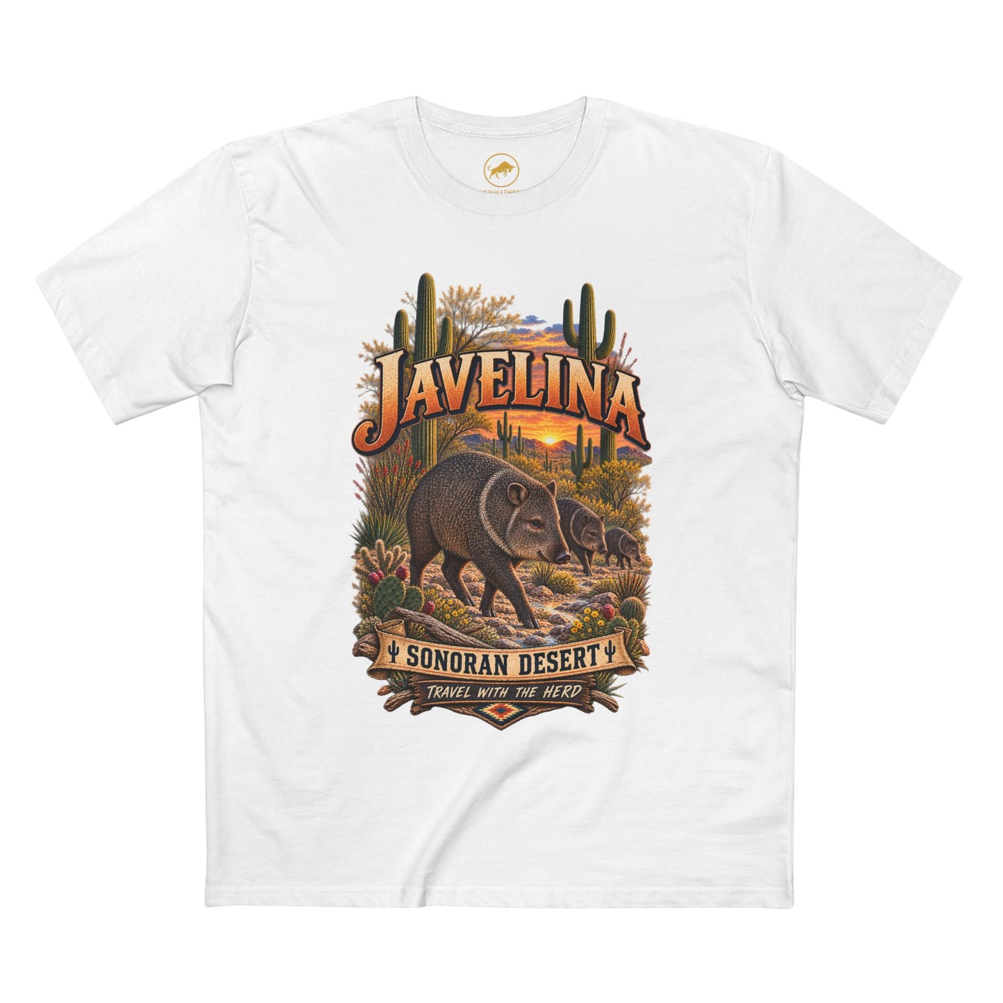 Javelina Shirt, Collared Peccary Sonoran Desert Arizona Southwest Wildlife Graphic.