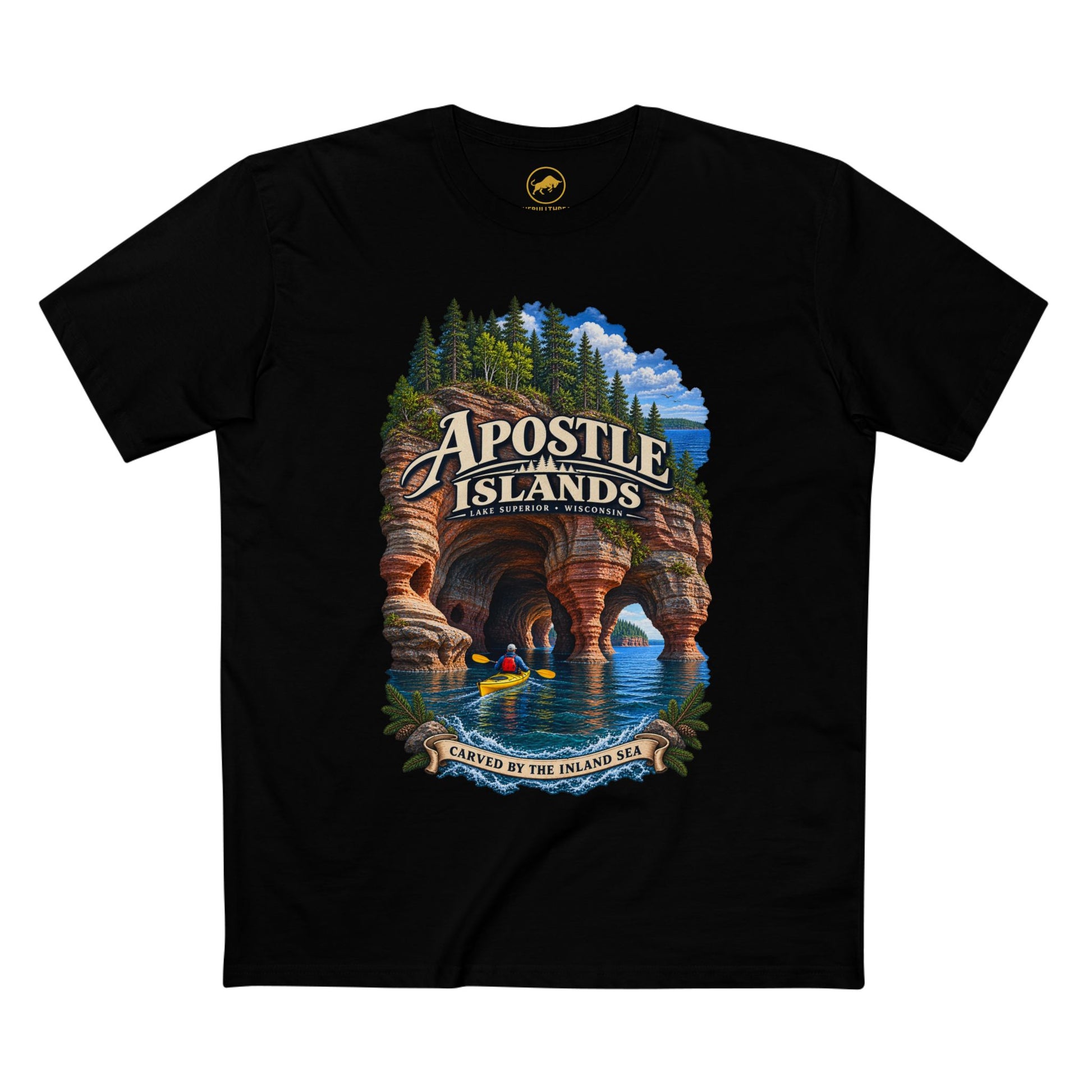 Apostle Islands Scenic Arch T-Shirt | Lake Shore Nautical Travel Tee.