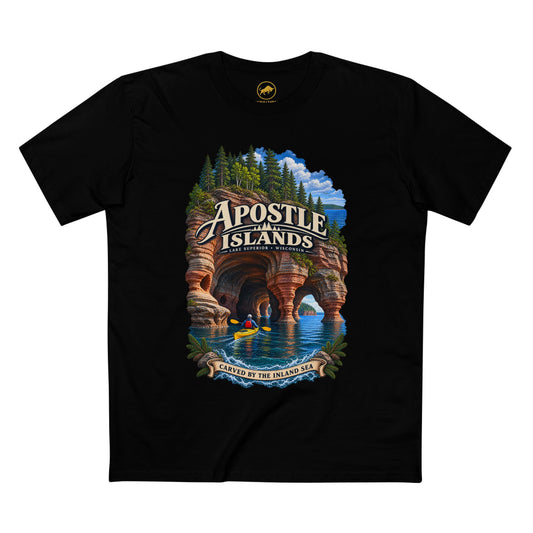 Apostle Islands Scenic Arch T-Shirt | Lake Shore Nautical Travel Tee.