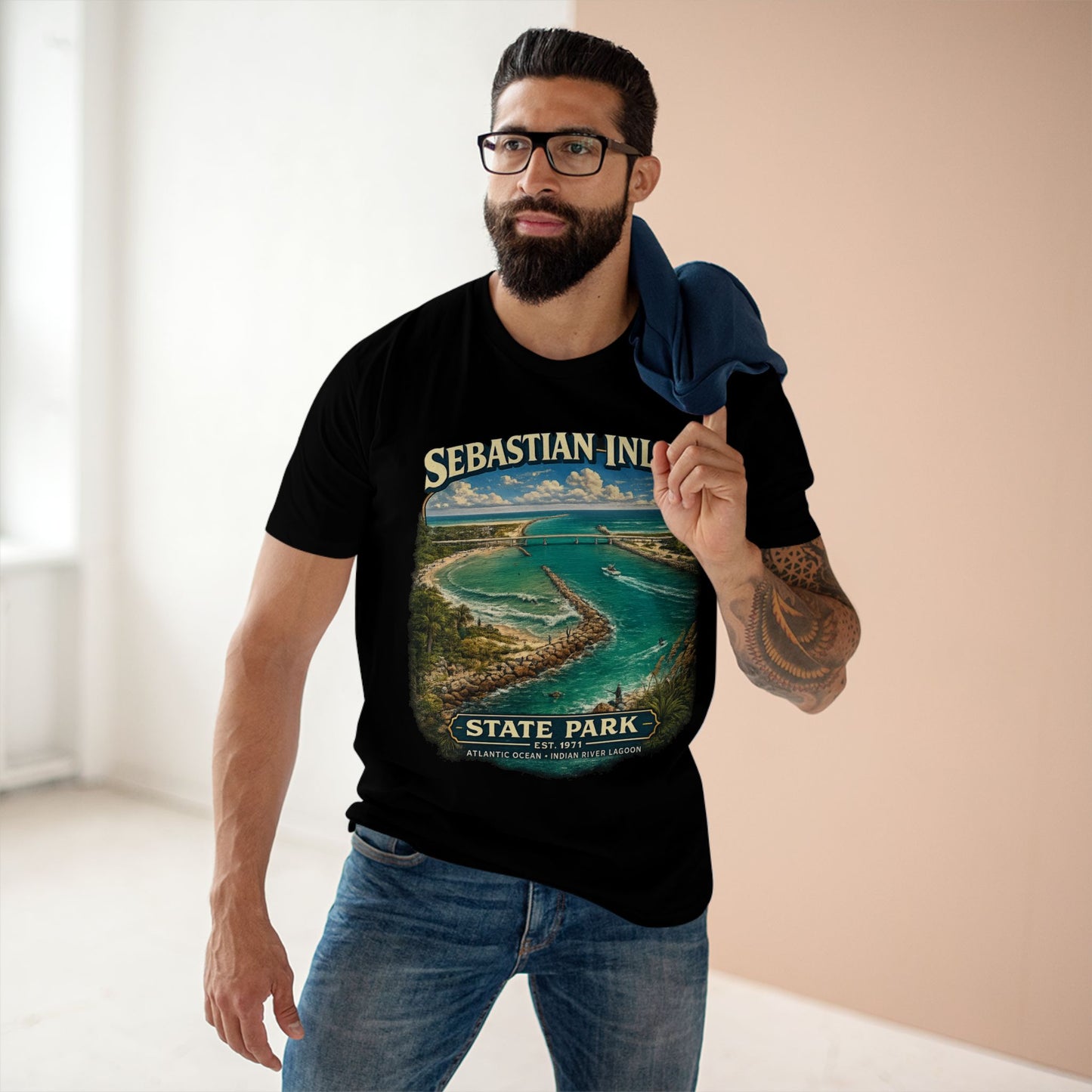 Sebastian Inlet State Park Shirt, Vintage Florida Coastal Tee, Surfing Fishing Beach T-Shirt, Atlantic Ocean Travel Gift.