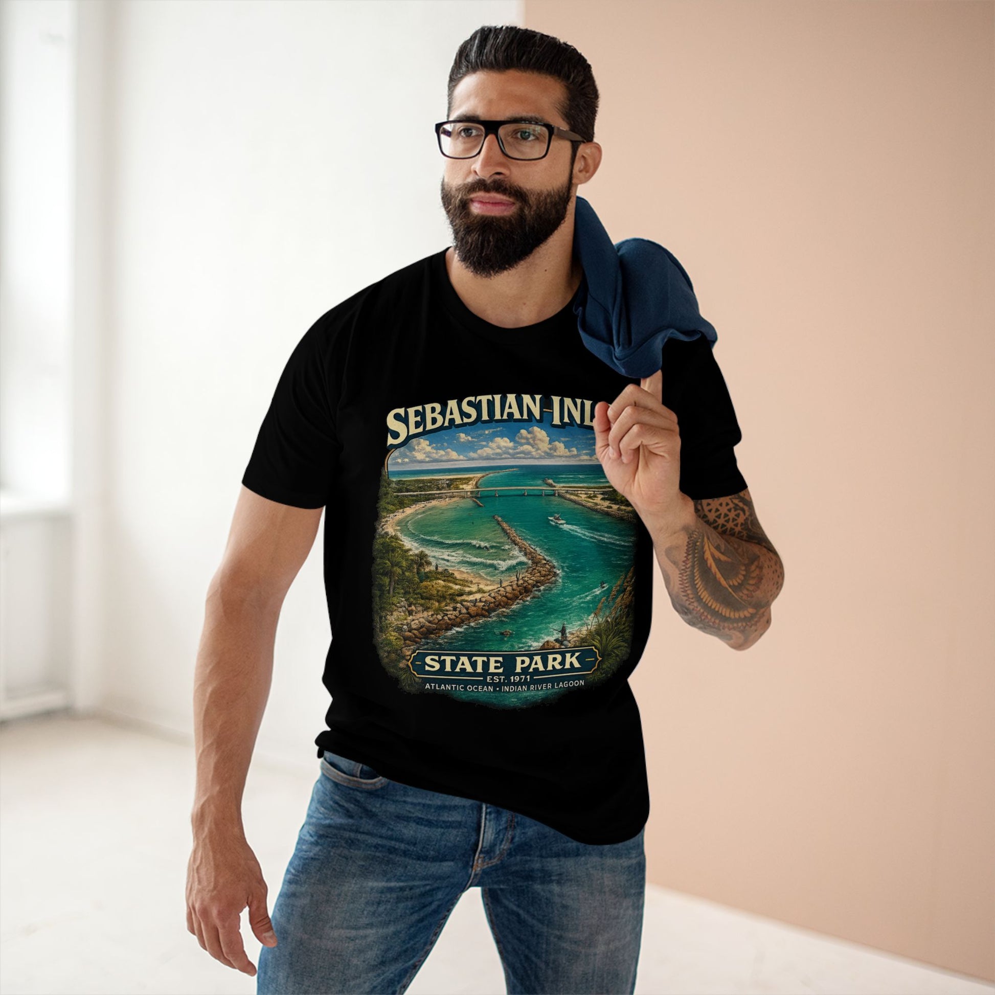 Sebastian Inlet State Park Shirt, Vintage Florida Coastal Tee, Surfing Fishing Beach T-Shirt, Atlantic Ocean Travel Gift.