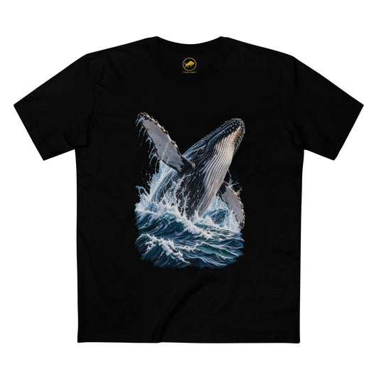 Humpback Whale Shirt, Breaching Whale Ocean Wildlife Tee, Whale Watching Marine Life Gift.