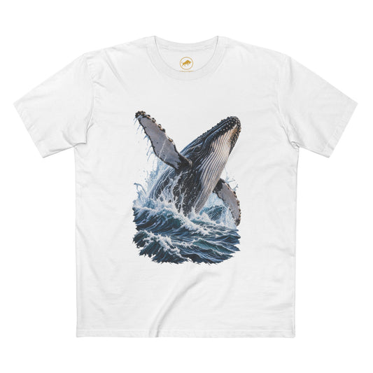 Humpback Whale Shirt, Breaching Whale Ocean Wildlife Tee, Whale Watching Marine Life Gift.