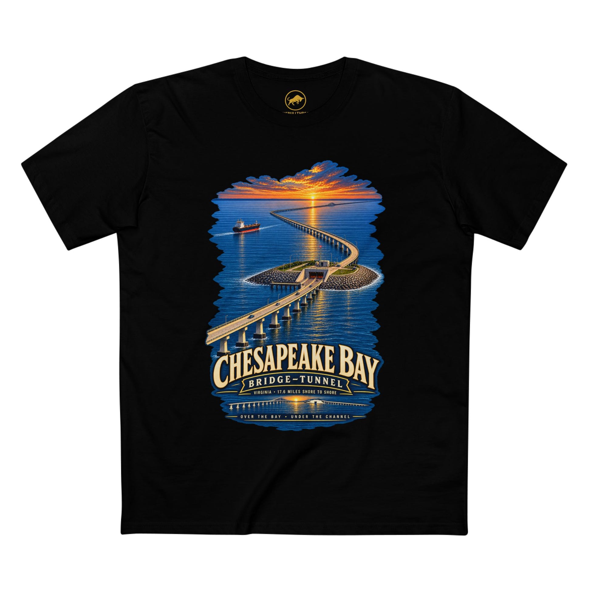 Chesapeake Bay Bridge Tunnel Shirt, Virginia Eastern Shore Tee, CBBT Engineering Landmark T-Shirt, Chesapeake Bay Road Trip Gift.
