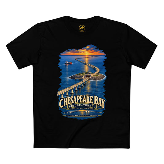 Chesapeake Bay Bridge Tunnel Shirt, Virginia Eastern Shore Tee, CBBT Engineering Landmark T-Shirt, Chesapeake Bay Road Trip Gift.