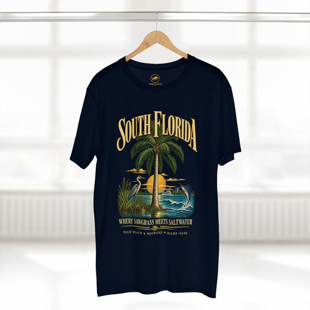 South Florida Shirt, Vintage Coastal Florida Tee, Palm Beach Broward Miami-Dade, Sawgrass & Saltwater.
