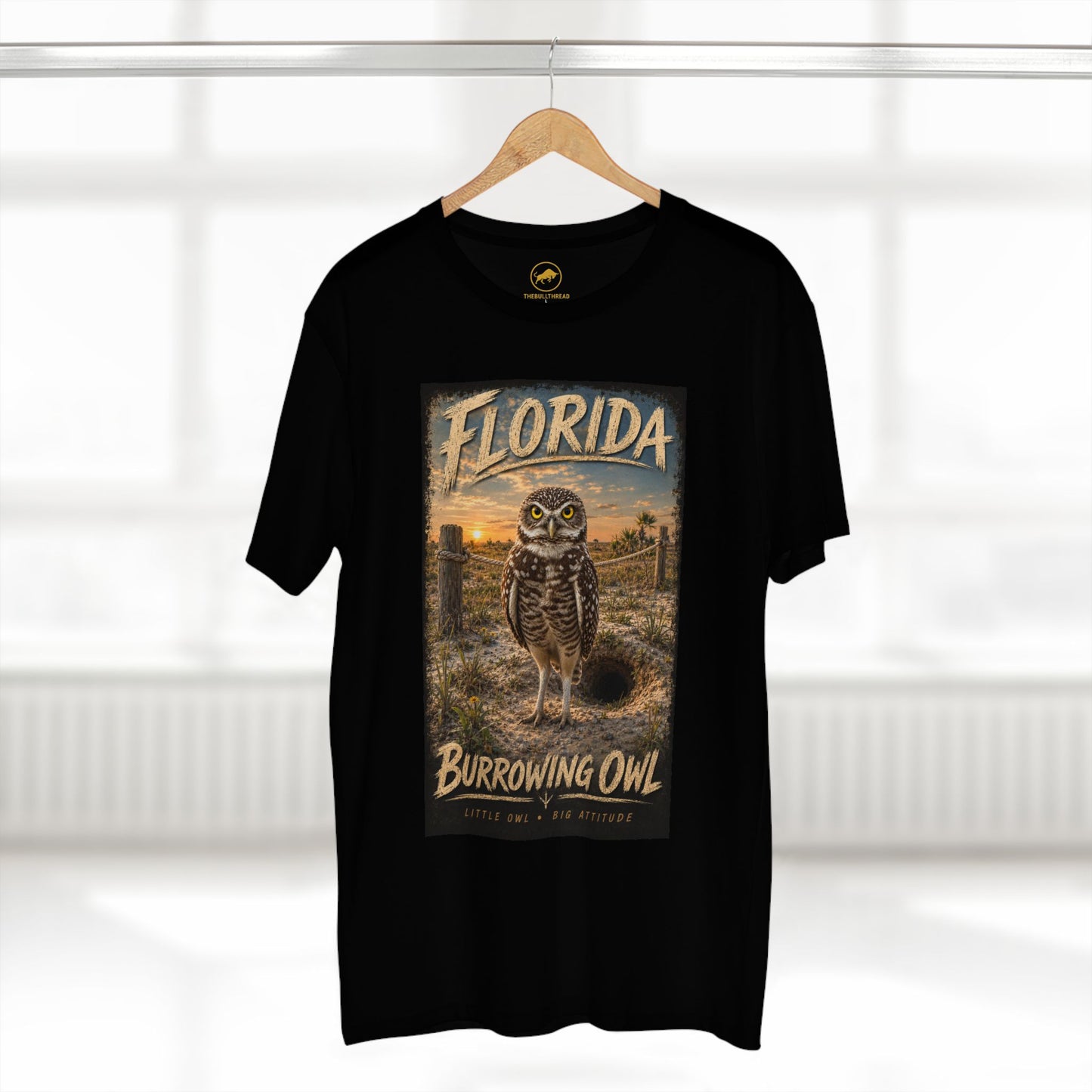 Florida Burrowing Owl T-Shirt - Vintage Wildlife Graphic Tee.