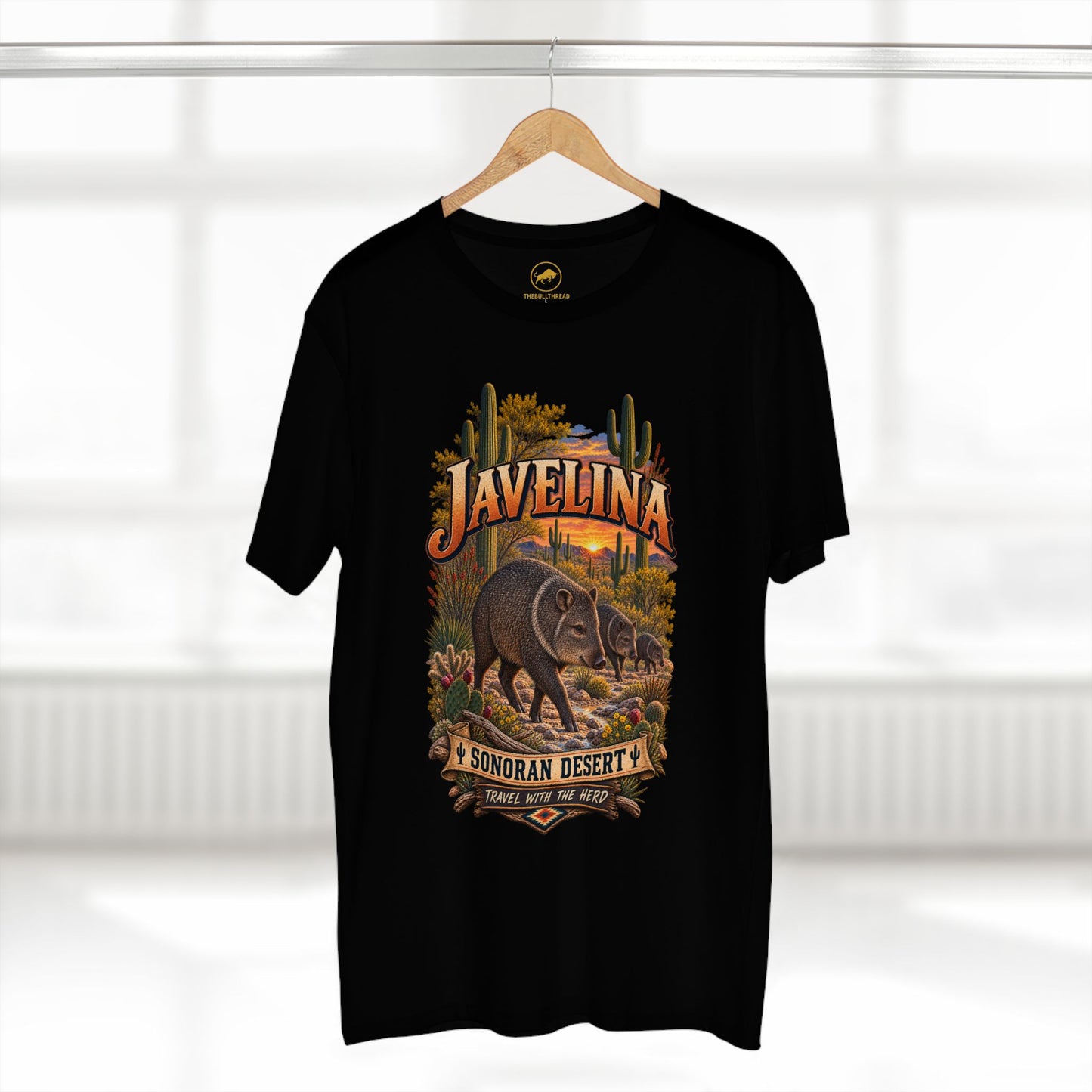 Javelina Shirt, Collared Peccary Sonoran Desert Arizona Southwest Wildlife Graphic.