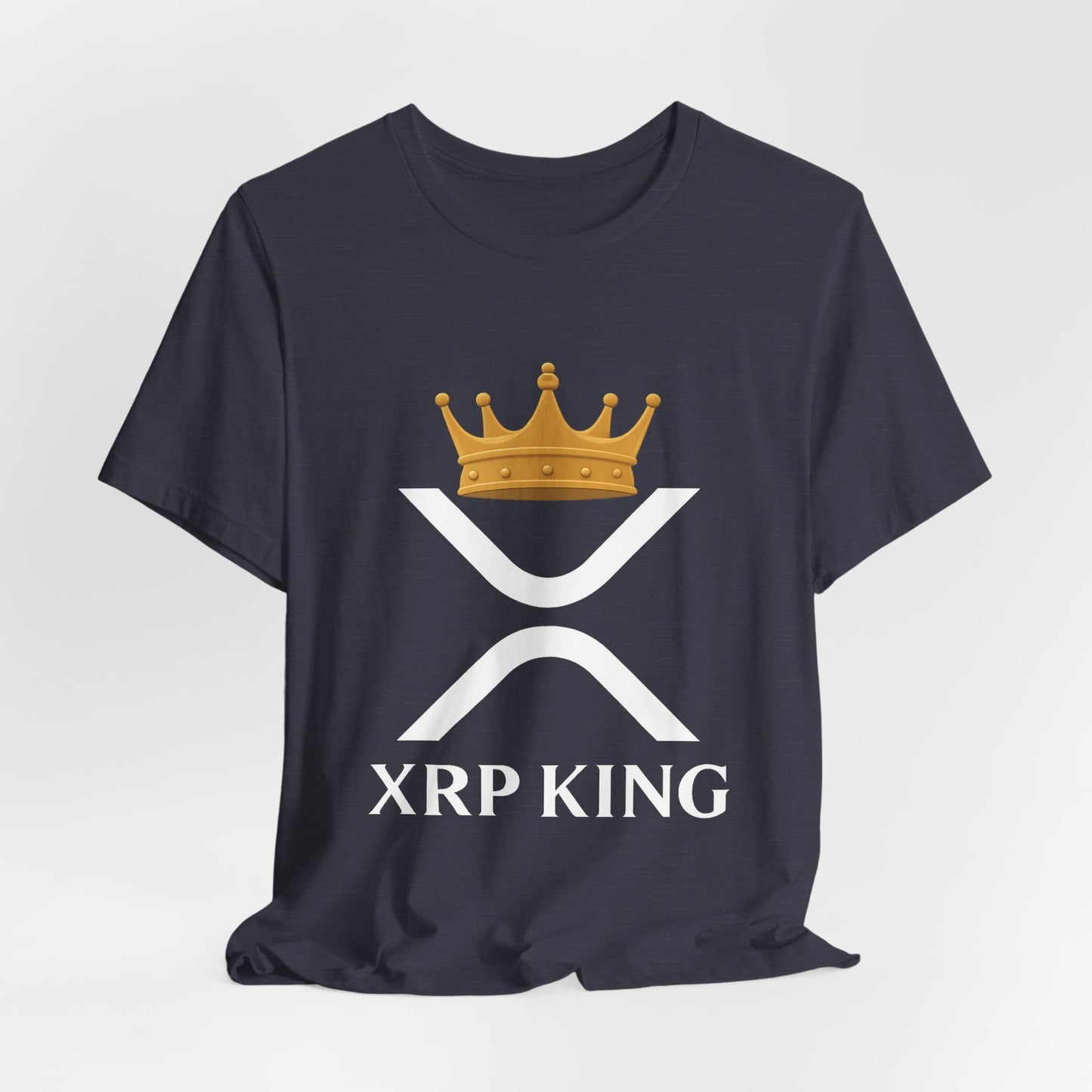 Premium XRP Crypto T-Shirt - XRP King Crowned Royalty Design by TheBullThread