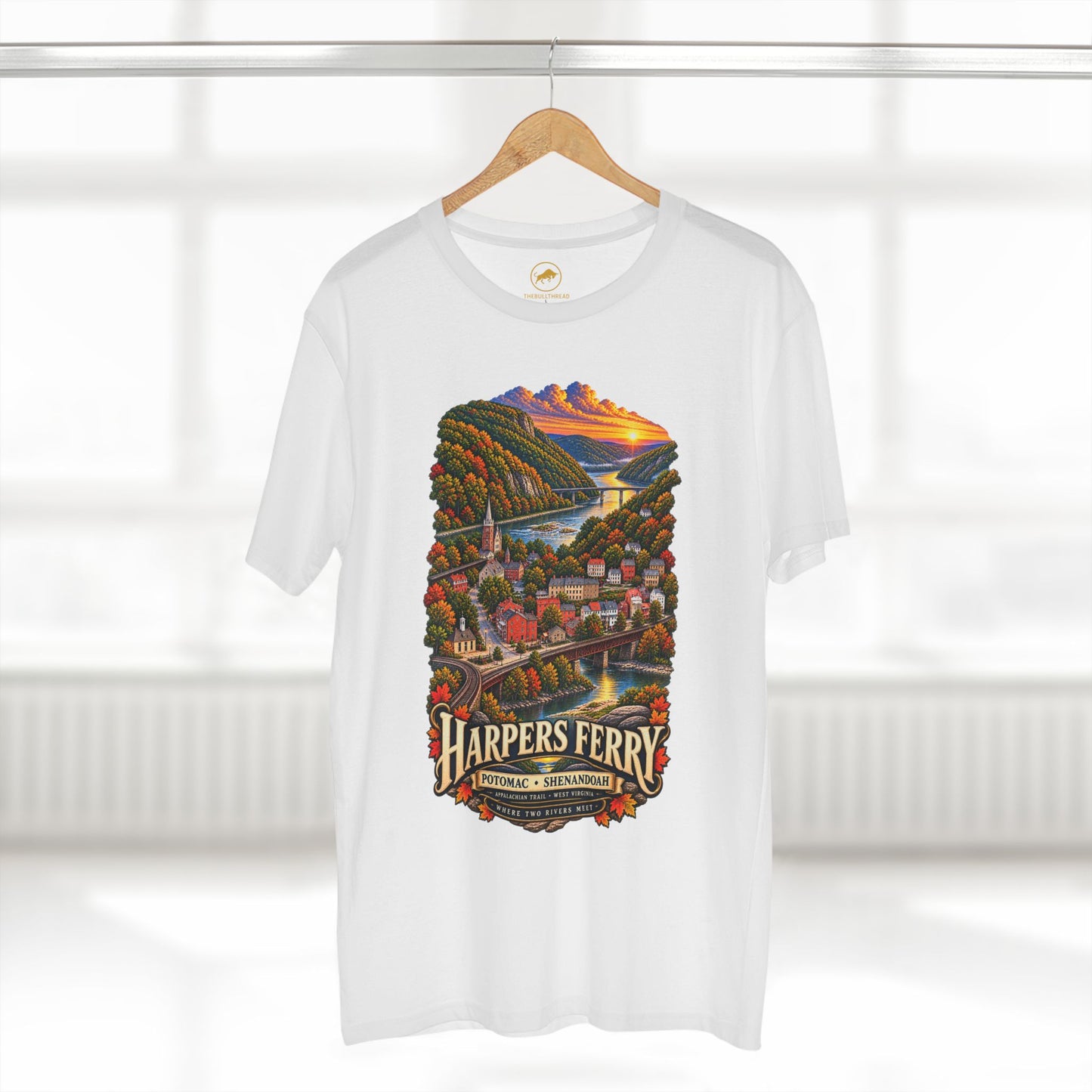 Harpers Ferry West Virginia Shirt, Appalachian Trail Tee, Potomac Shenandoah Rivers, Historic Town Travel T-Shirt, WV Gift.