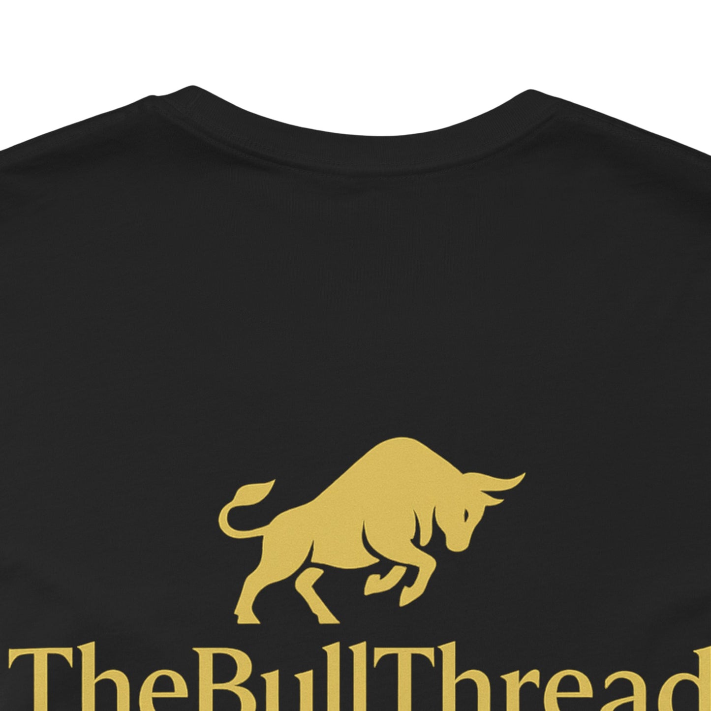 Luxury Crypto Tee - Blessed and Bullish Gold Bull Faith & Finance Design by TheBullThread