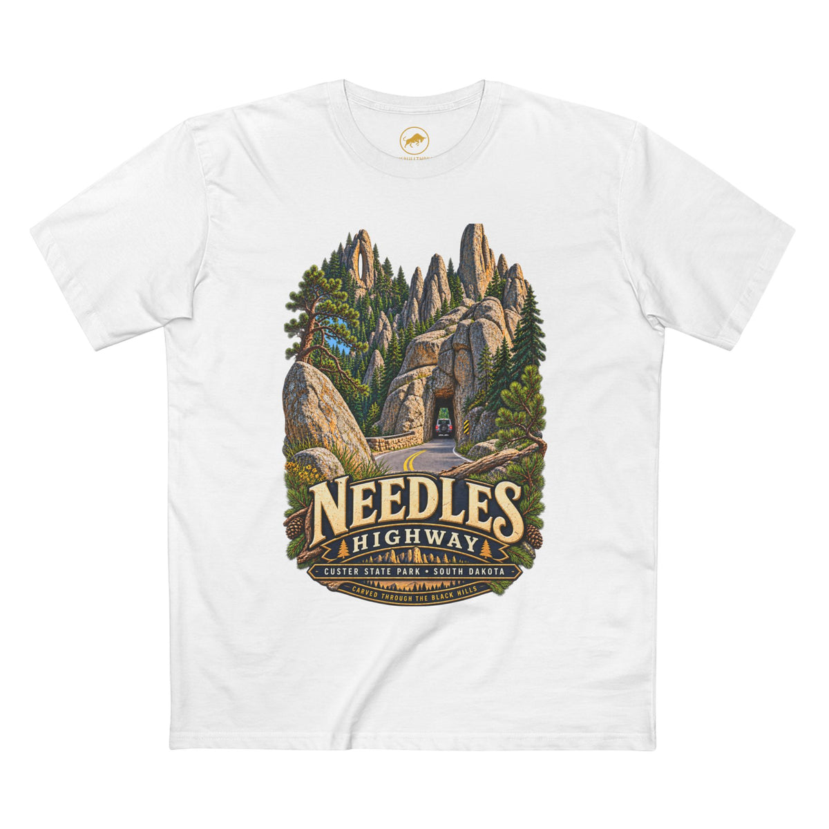 Needles Highway T-Shirt, Custer State Park South Dakota, Black Hills Scenic Road Souvenir.